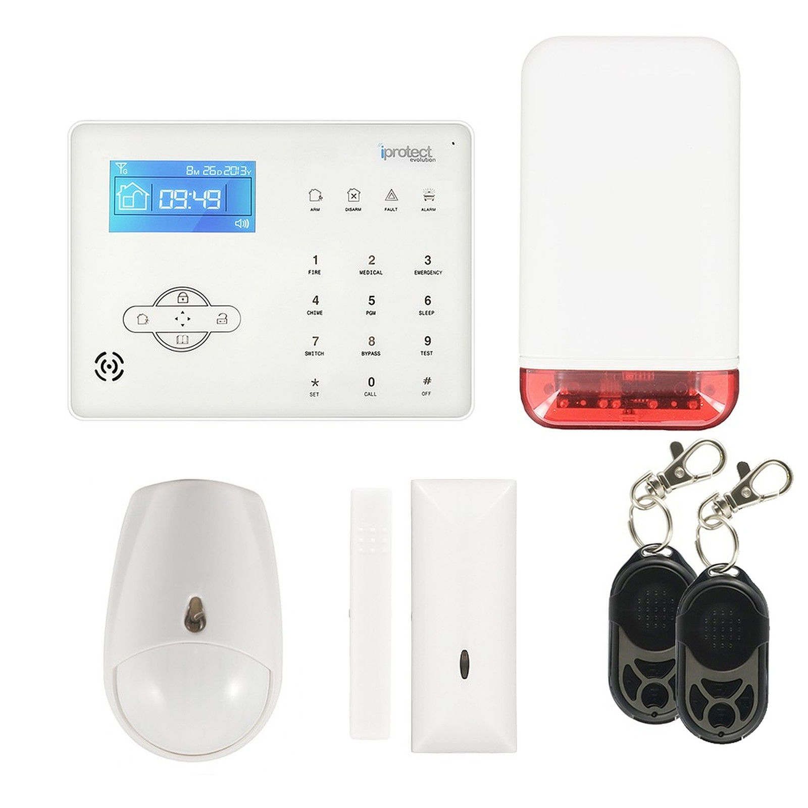 Iprotect - Kit 03 alarme GSM - IPE-03autoGSM-NOC1 - Kit alarme iprotect
