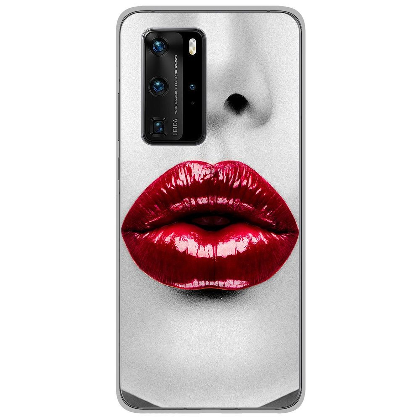 1001 Coques Coque silicone gel Huawei P40 Pro motif Lèvres Rouges - Coque telephone 1001Coques