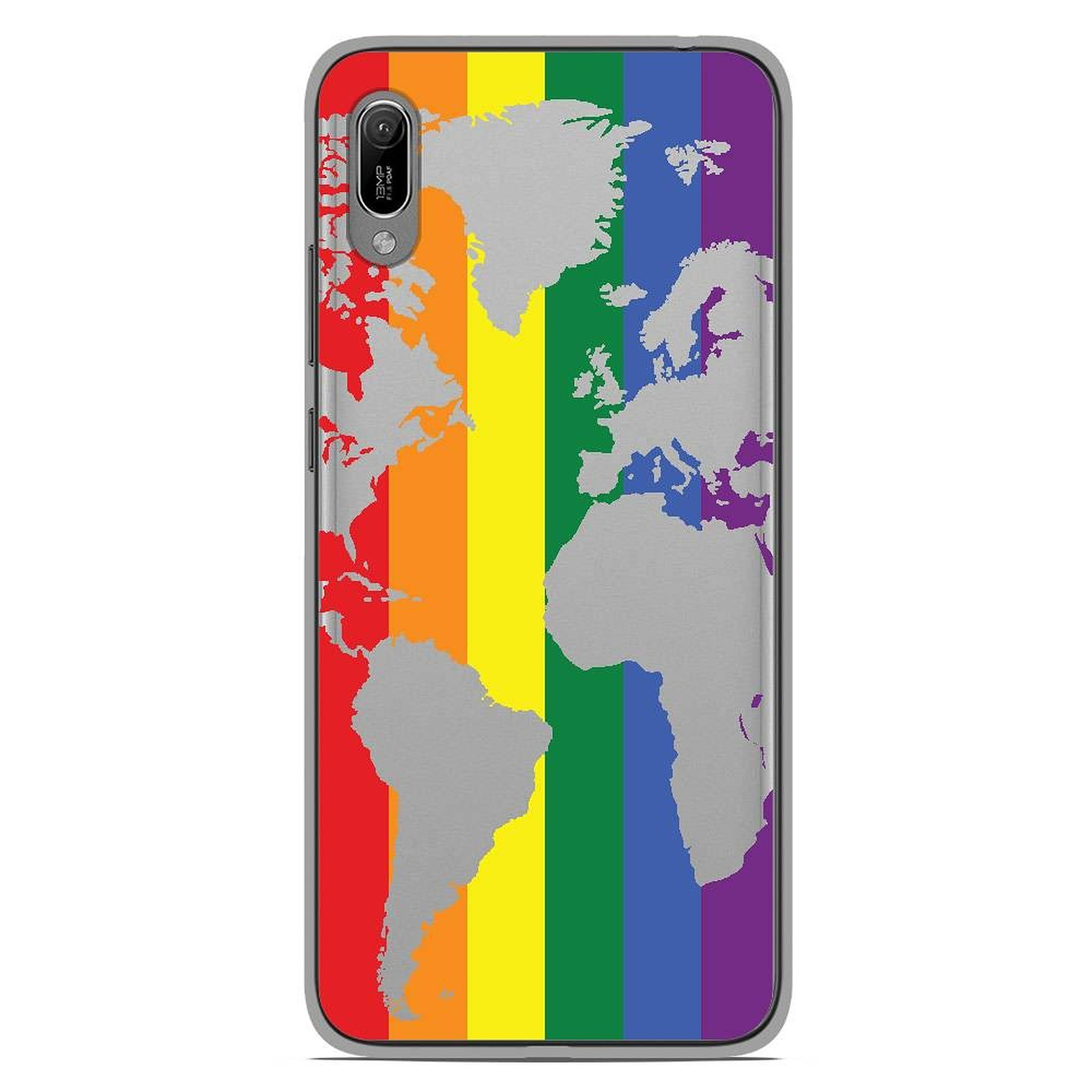 1001 Coques Coque silicone gel Huawei Y6 2019 motif Map LGBT - Coque telephone 1001Coques