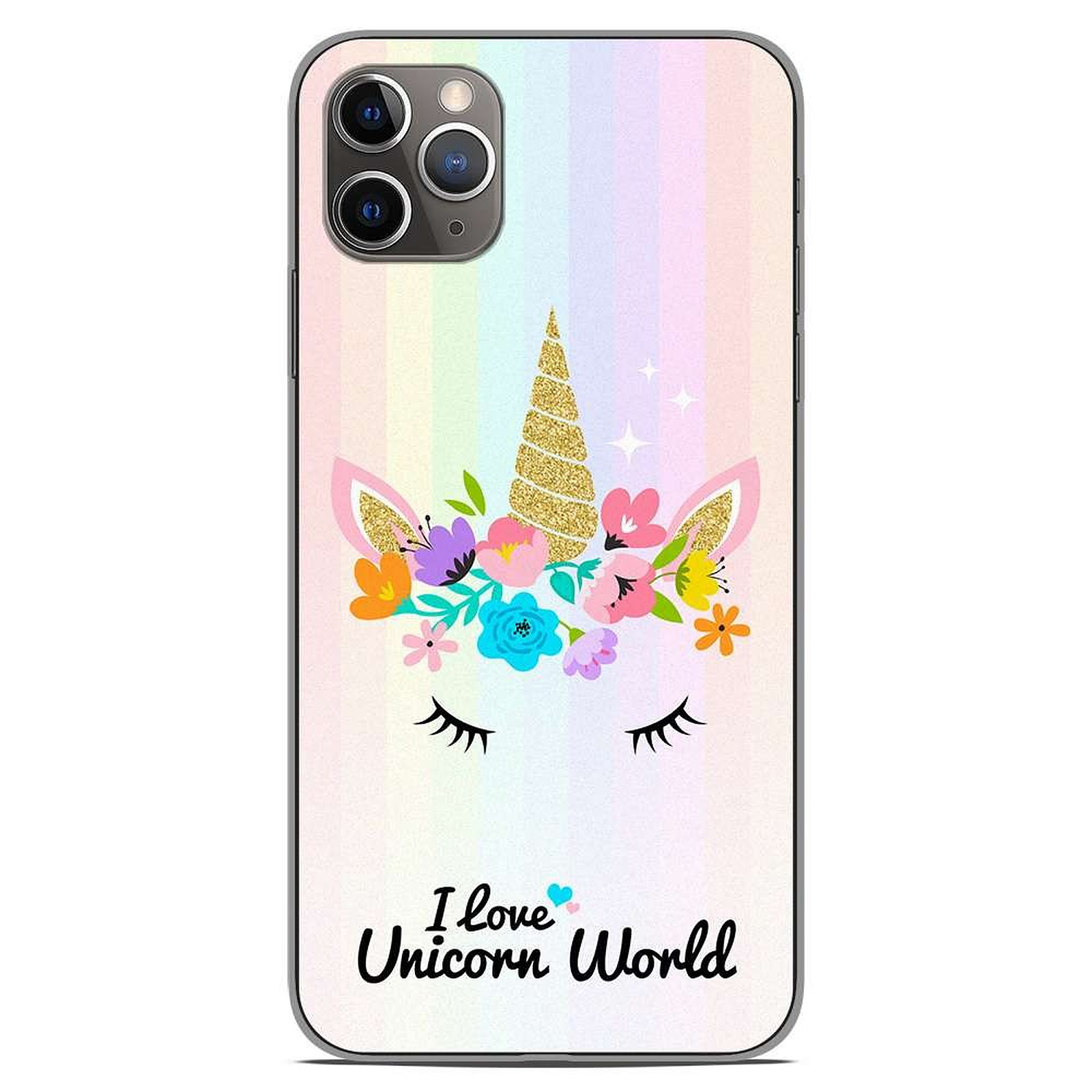 1001 Coques Coque silicone gel Apple iPhone 11 Pro Max motif Unicorn World - Coque telephone 1001Coques