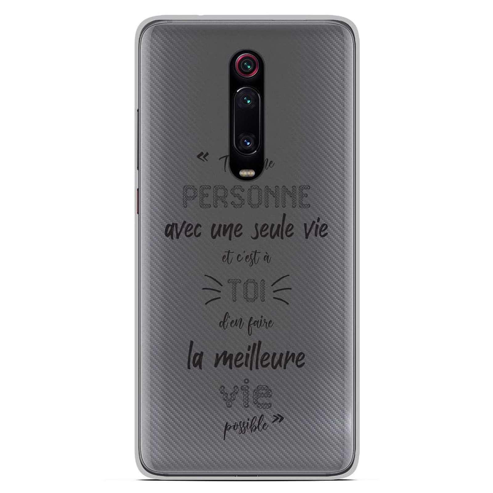 1001 Coques Coque silicone gel Xiaomi Mi 9T motif Une Seule Vie - Coque telephone 1001Coques