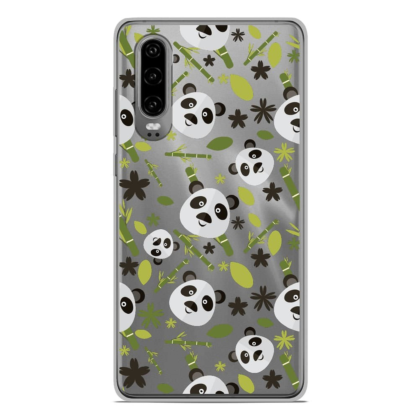 1001 Coques Coque silicone gel Huawei P30 motif Pandas et Bambou - Coque telephone 1001Coques