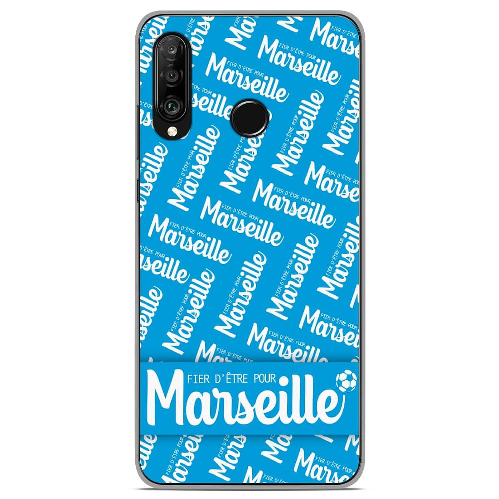 1001 Coques Coque silicone gel Huawei P30 Lite motif Fier d'etre pour Marseille - Coque telephone 1001Coques
