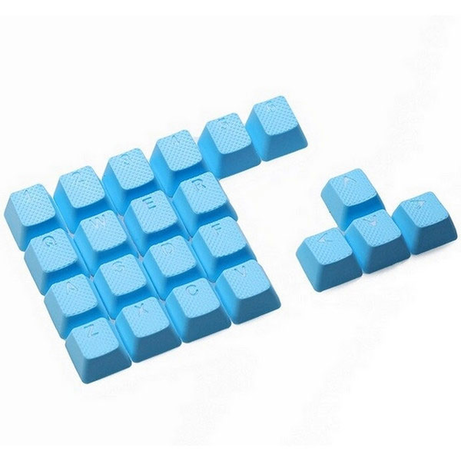 Tai-Hao Rubber DoubleShot Keycaps x22 AZERTY (Bleu) - Clavier PC Tai-Hao
