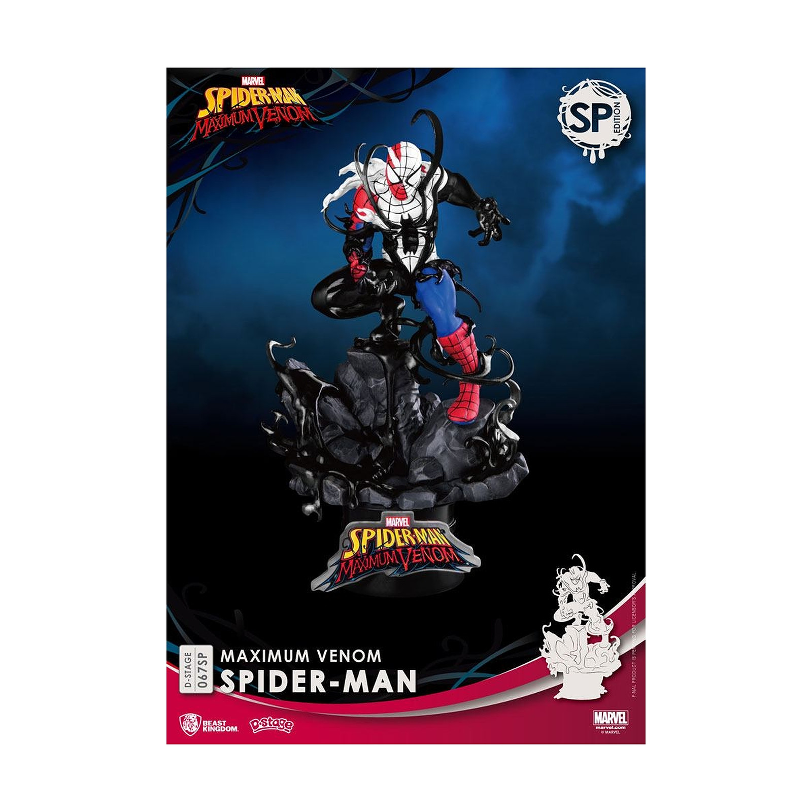 Marvel Comics - Diorama D-Stage Maximum Venom Spider-Man Special Edition 16 cm - Figurines Beast Kingdom Toys