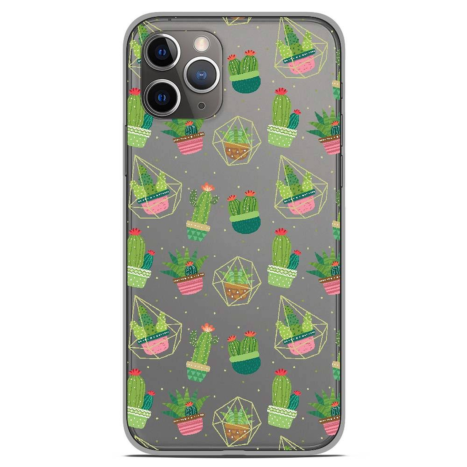 1001 Coques Coque silicone gel Apple iPhone 11 Pro motif Cactus - Coque telephone 1001Coques