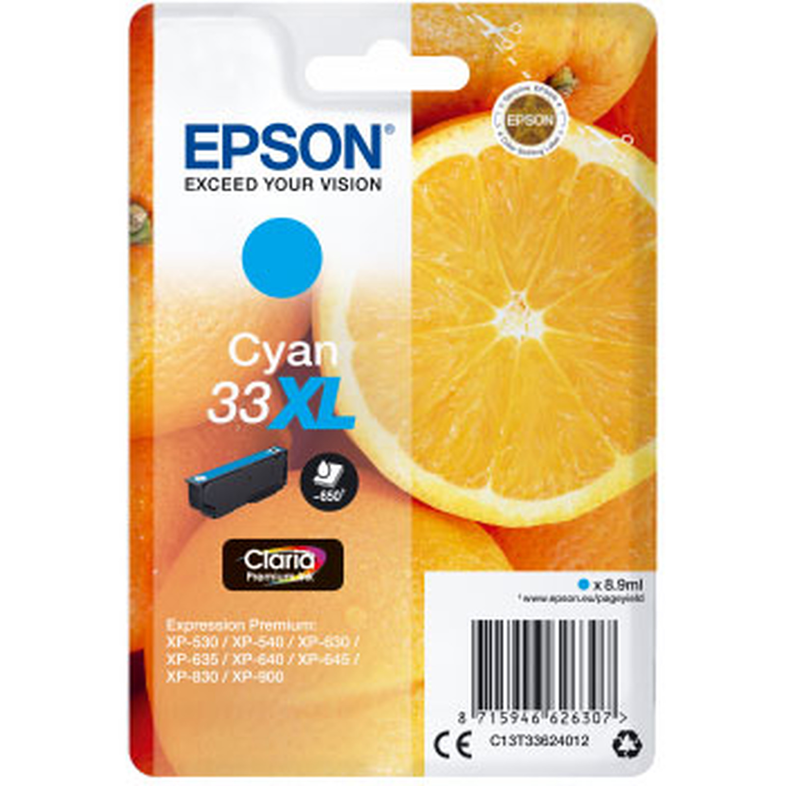 Epson Oranges 33 XL Cyan - Cartouche imprimante Epson