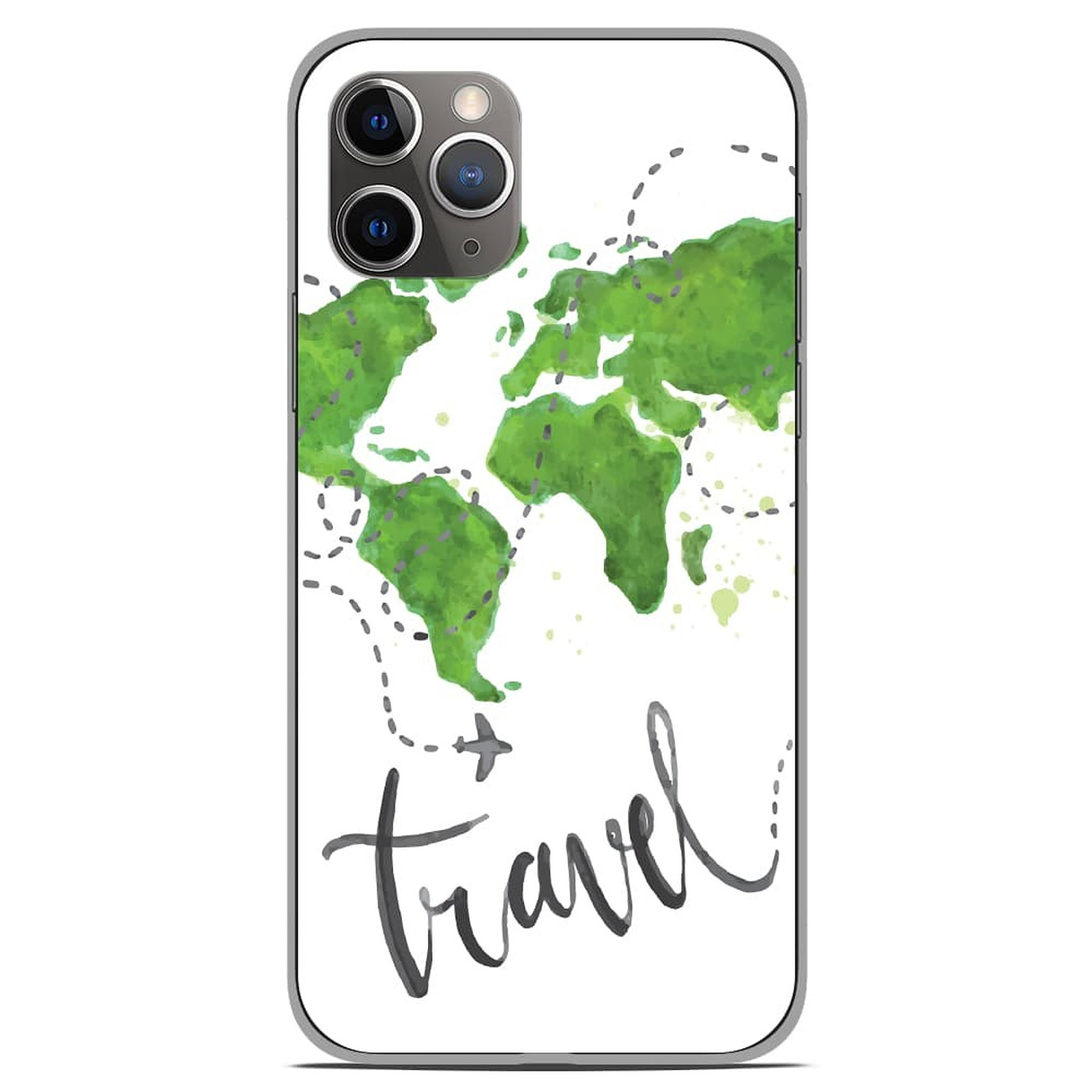 1001 Coques Coque silicone gel Apple iPhone 11 Pro motif Map Travel - Coque telephone 1001Coques