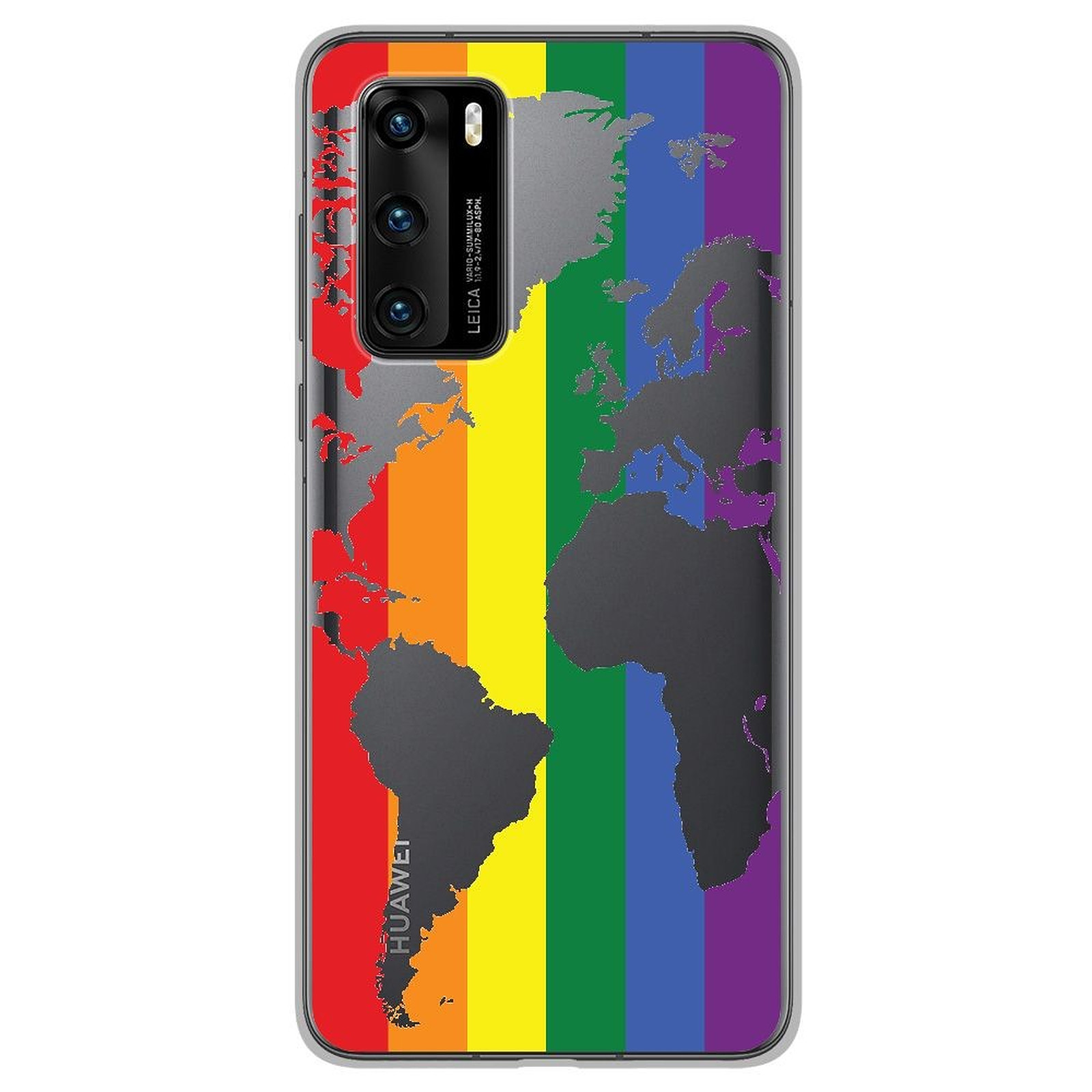 1001 Coques Coque silicone gel Huawei P40 motif Map LGBT - Coque telephone 1001Coques