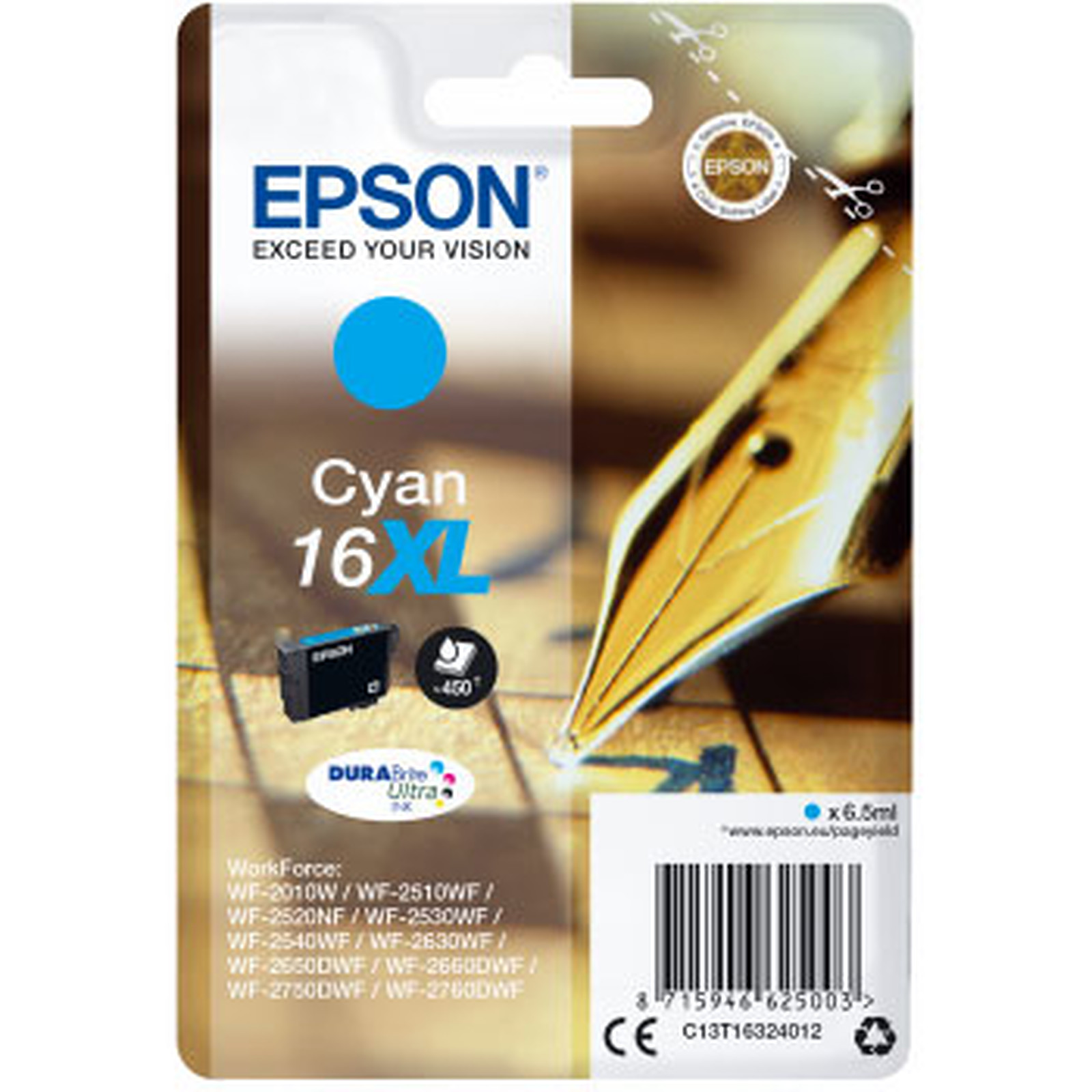 Epson Stylo a  Plume 16 XL Cyan - Cartouche imprimante Epson