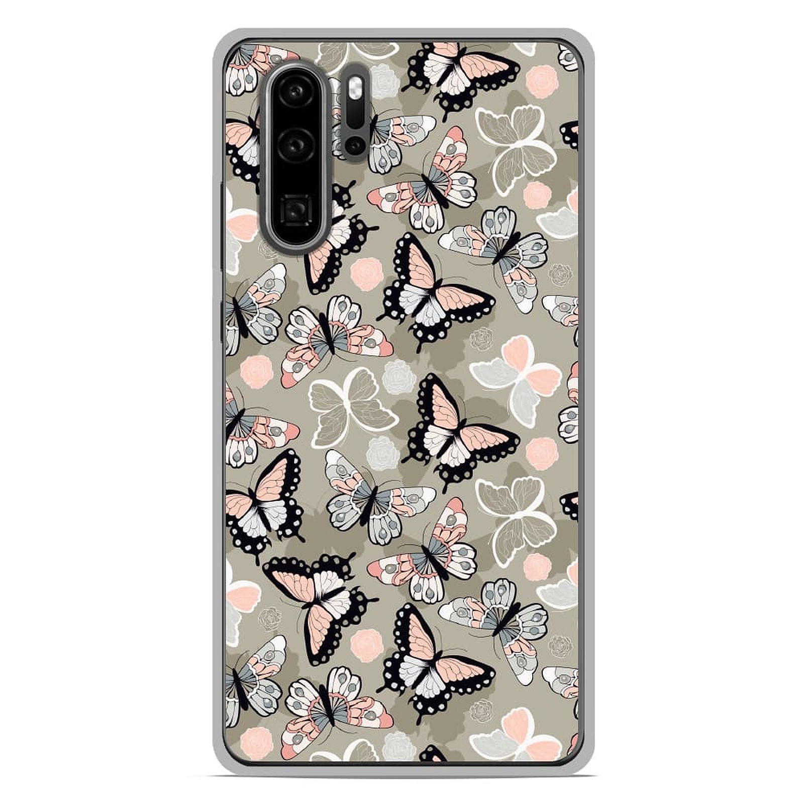 1001 Coques Coque silicone gel Huawei P30 Pro motif Papillons Vintage - Coque telephone 1001Coques