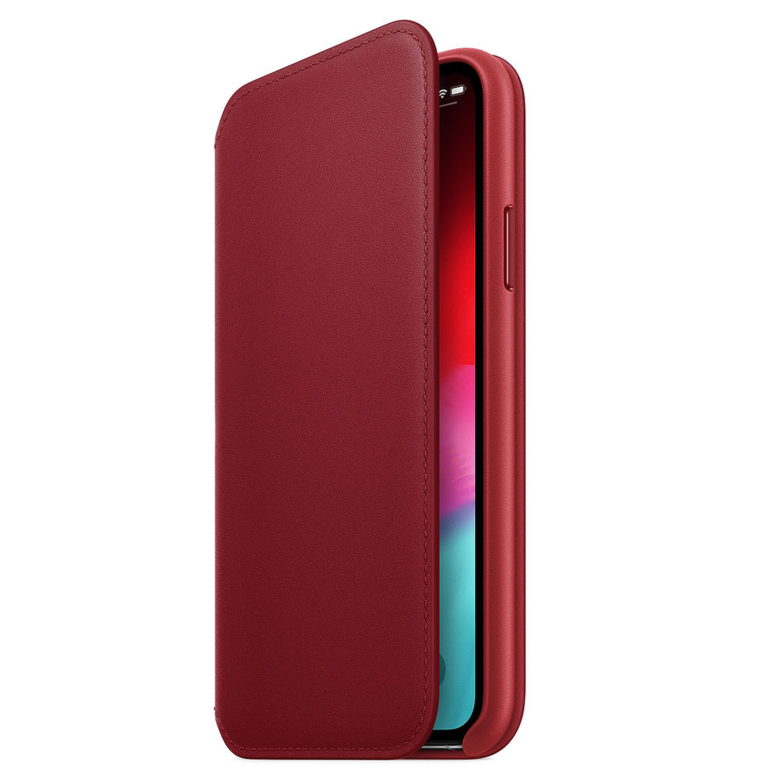 Apple atui Folio en cuir (PRODUCT)RED Apple iPhone Xs - Coque telephone Apple