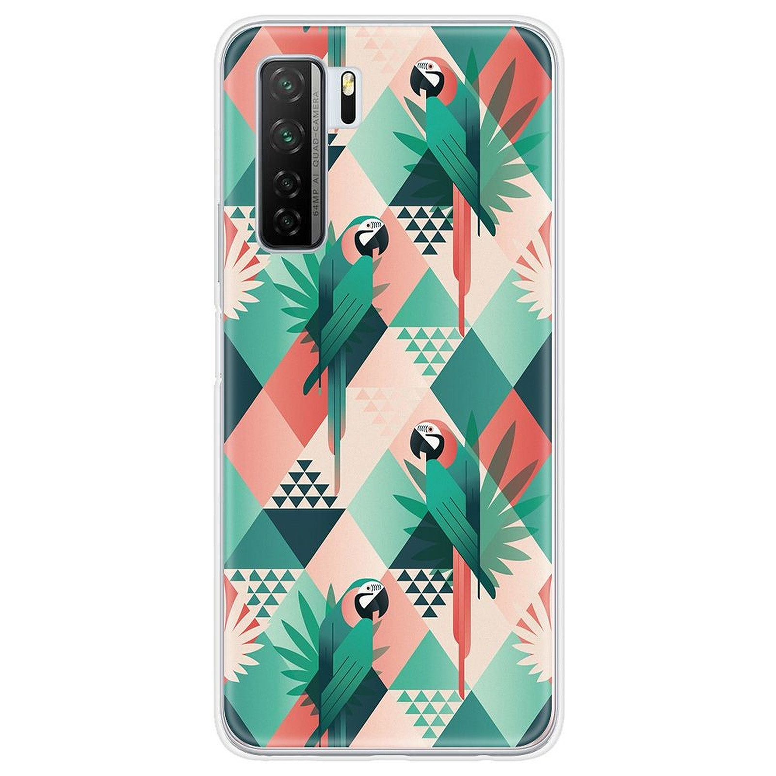 1001 Coques Coque silicone gel Huawei P40 Lite 5G motif Perroquet ge´ome´trique - Coque telephone 1001Coques