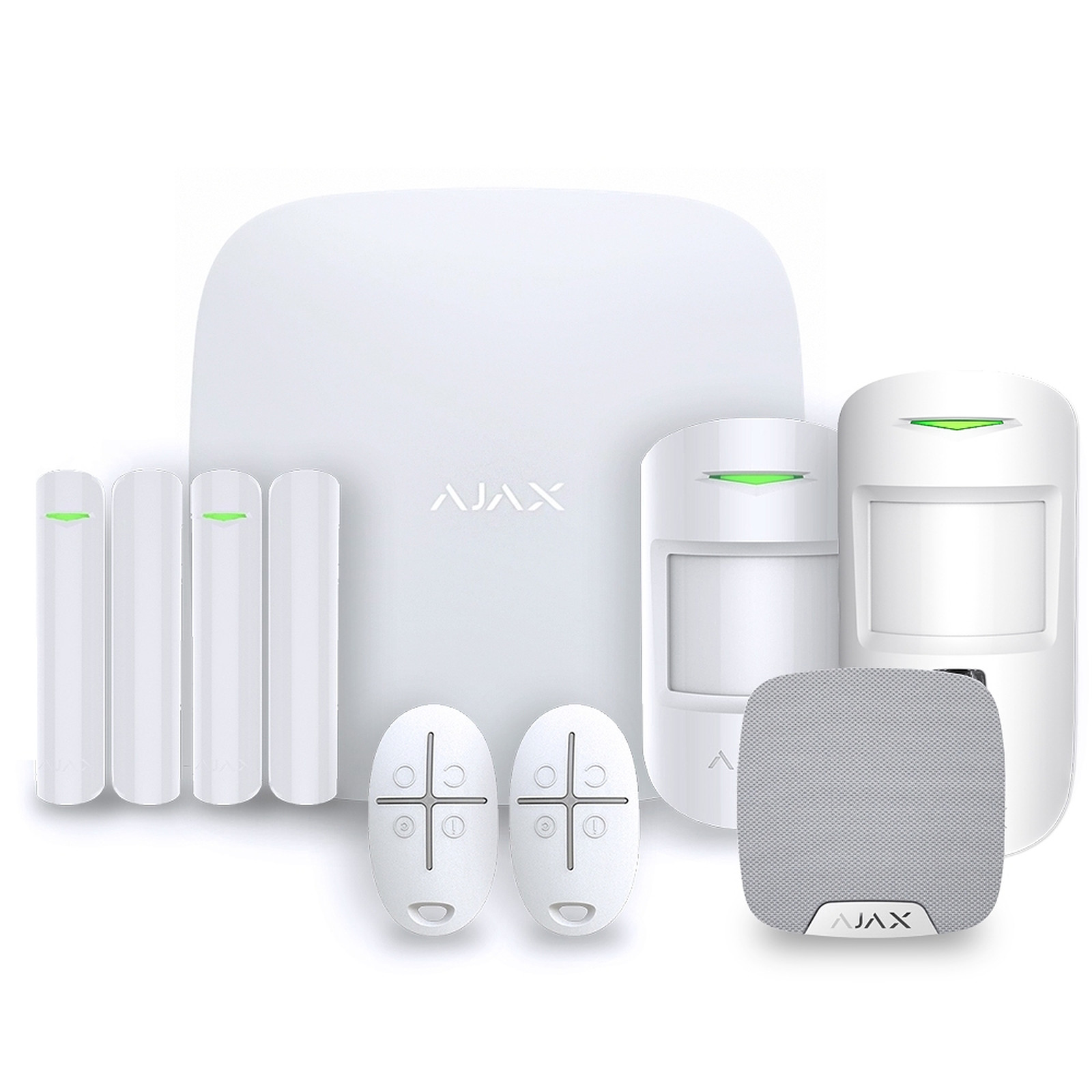 Pack Ajax - Alarme maison Hub 2 Plus Blanc - Kit 2 Ajax System - Kit alarme Ajax Systems