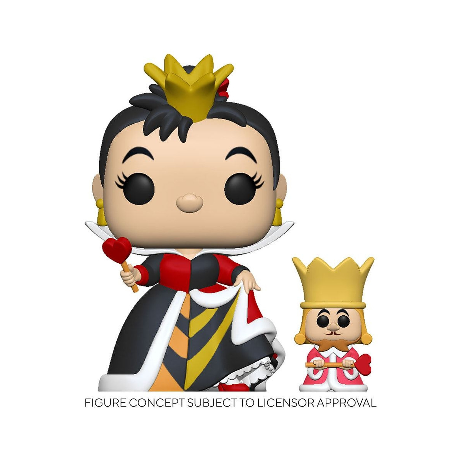 Alice au pays des merveilles - Figurine POP! & Buddy Queen avec le Roi de c?ur 9 cm - Figurines Funko