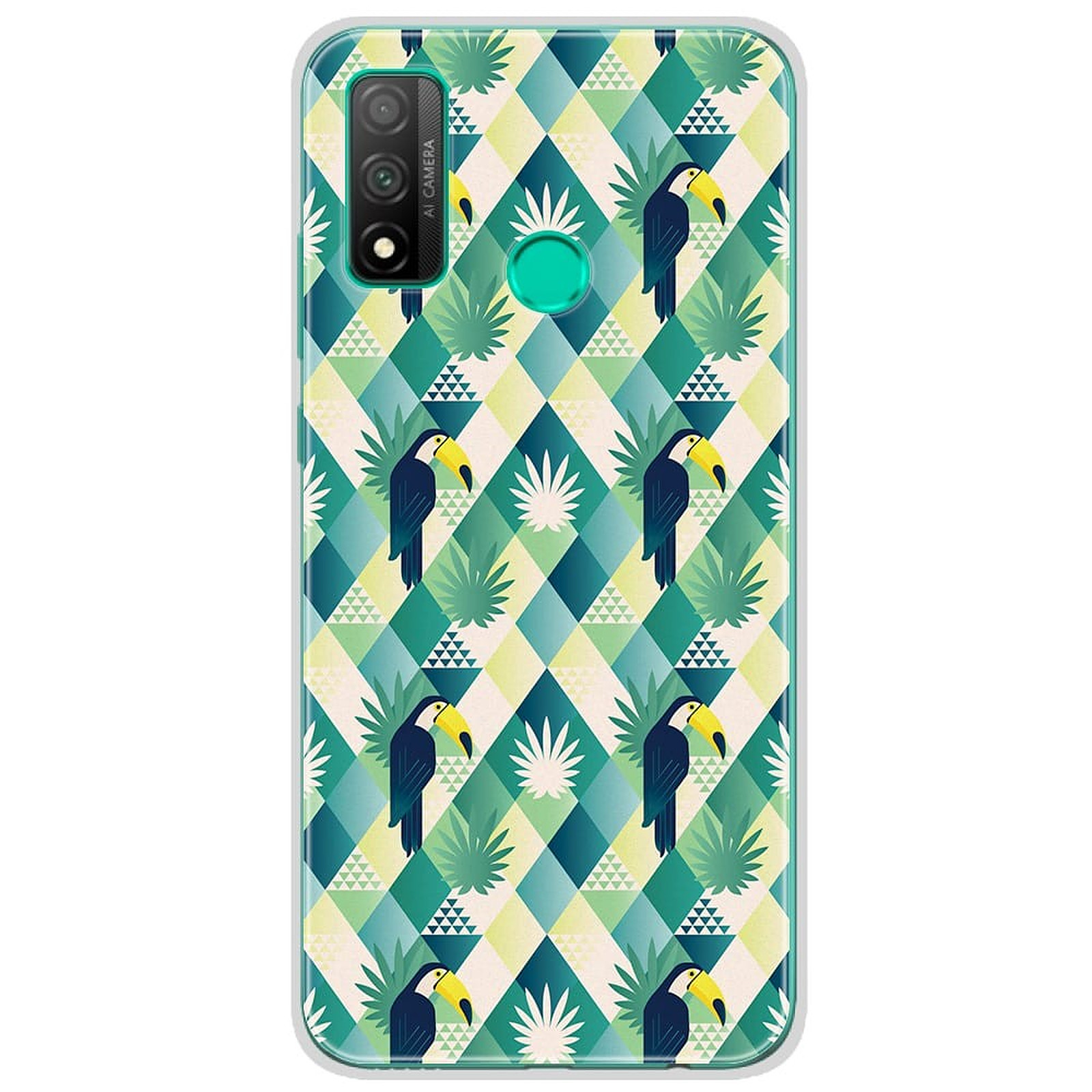 1001 Coques Coque silicone gel Huawei P Smart 2020 motif Toucan losange - Coque telephone 1001Coques