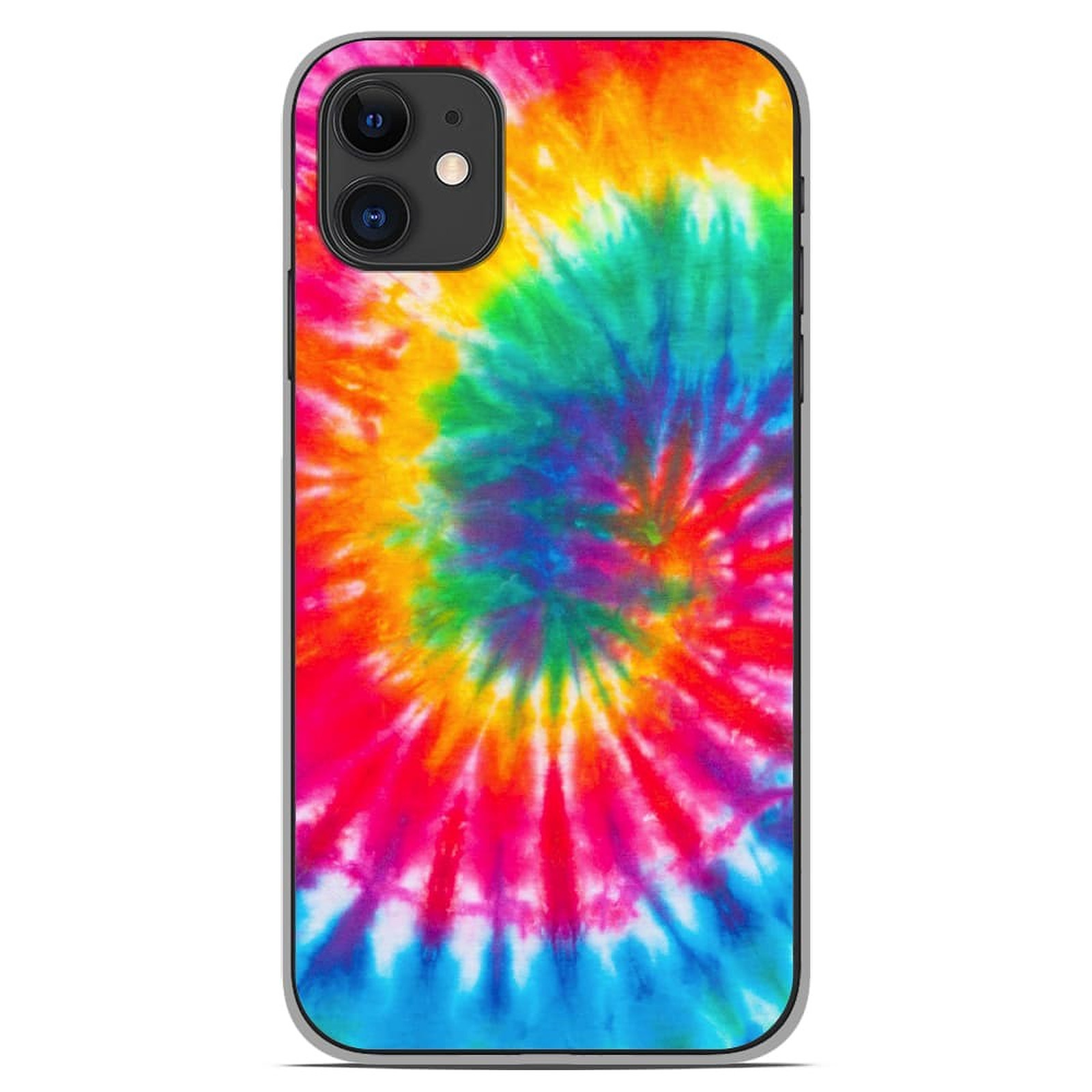 1001 Coques Coque silicone gel Apple iPhone 11 motif Tie Dye Spirale - Coque telephone 1001Coques