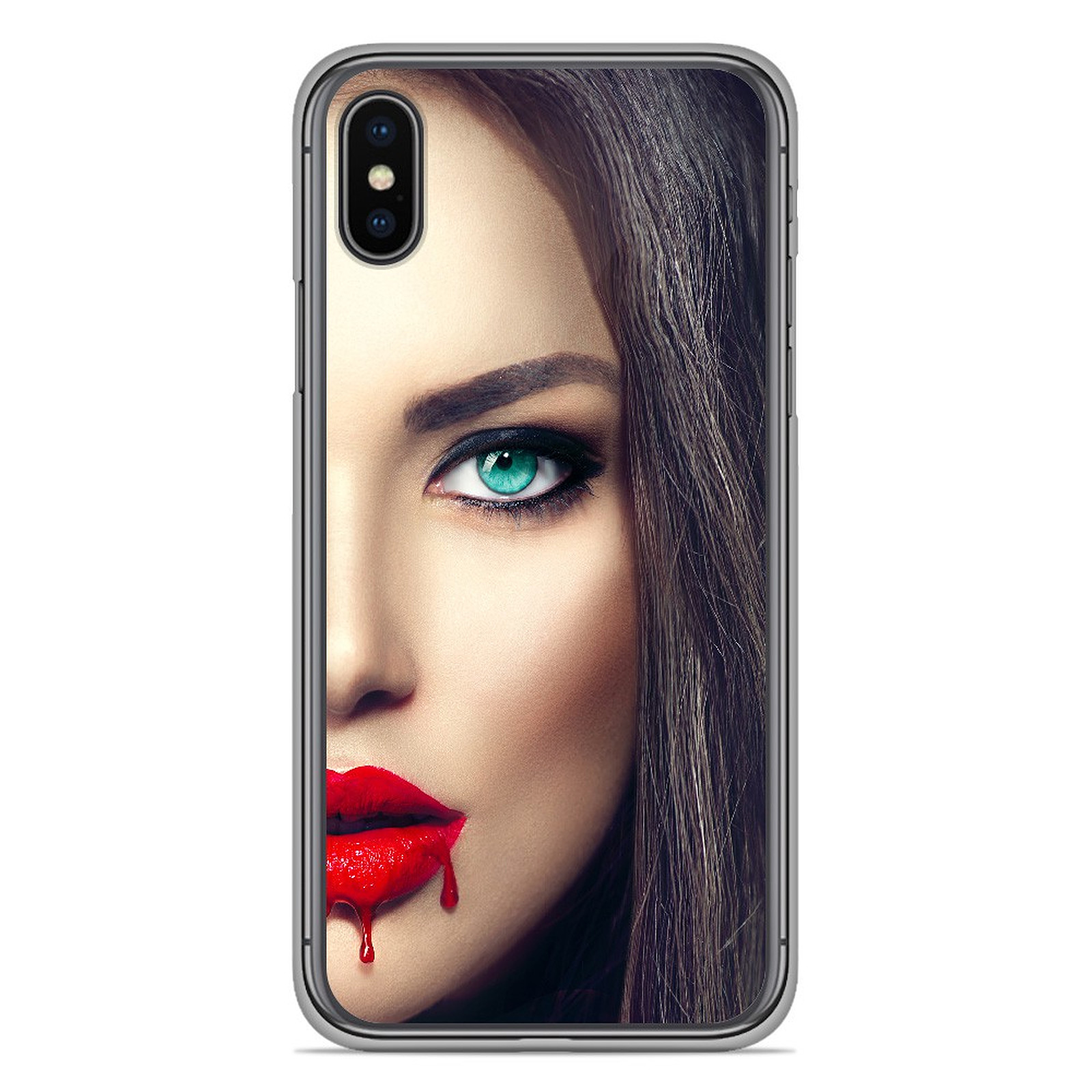 1001 Coques Coque silicone gel Apple iPhone XS Max motif Lèvres Sang - Coque telephone 1001Coques