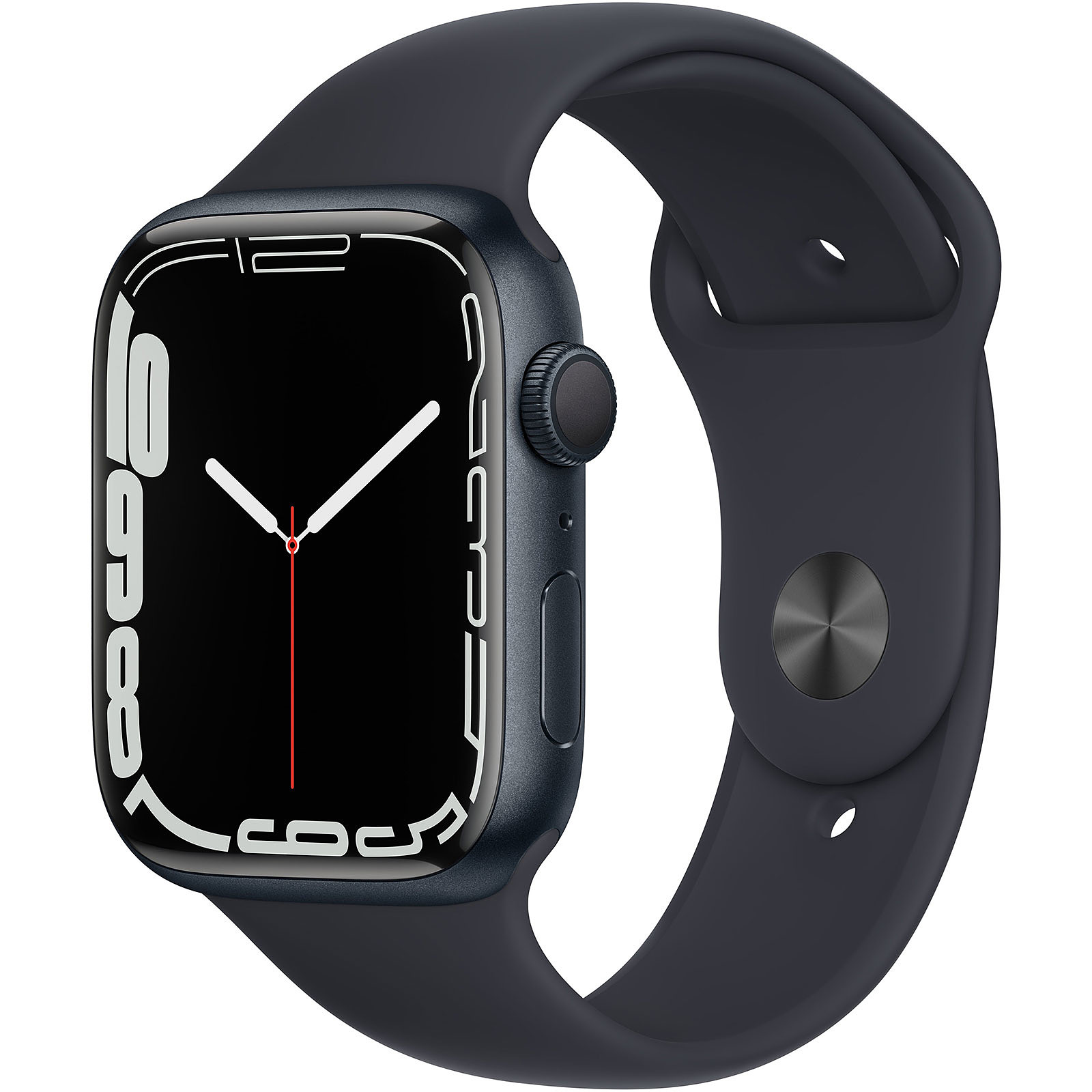 Apple Watch Series 7 GPS Aluminium Midnight Sport Band 45 mm - Montre connectee Apple
