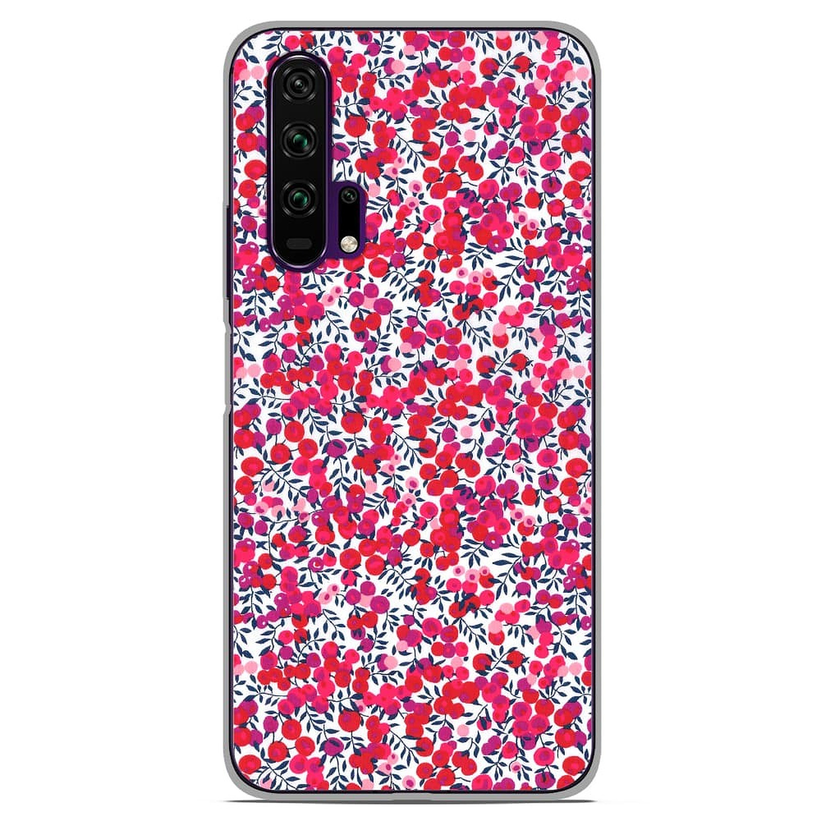1001 Coques Coque silicone gel Huawei Honor 20 Pro motif Liberty Wiltshire Rouge - Coque telephone 1001Coques