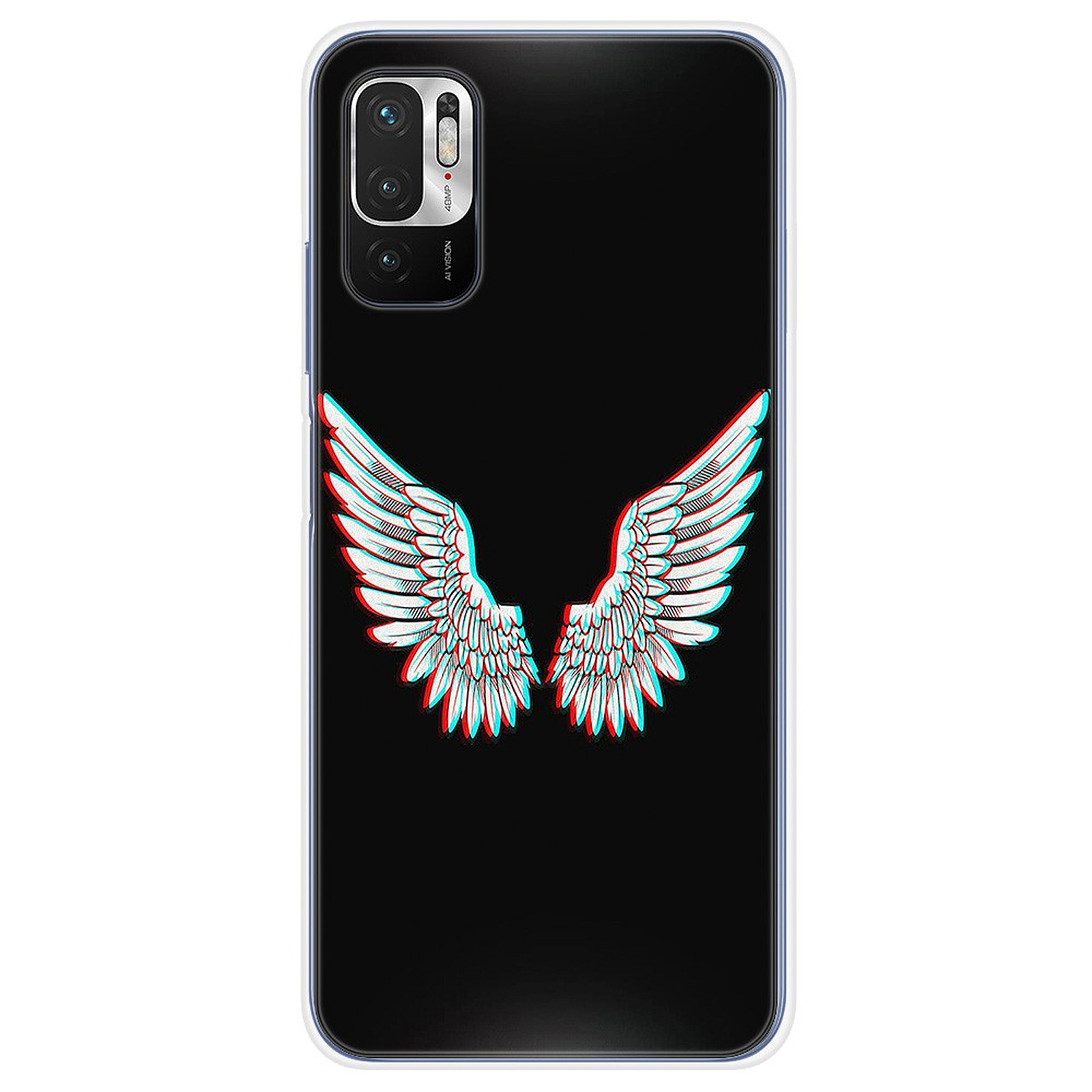 1001 Coques Coque silicone gel compatible Xiaomi Redmi Note 10 5G motif Ailes d'Ange - Coque telephone 1001Coques