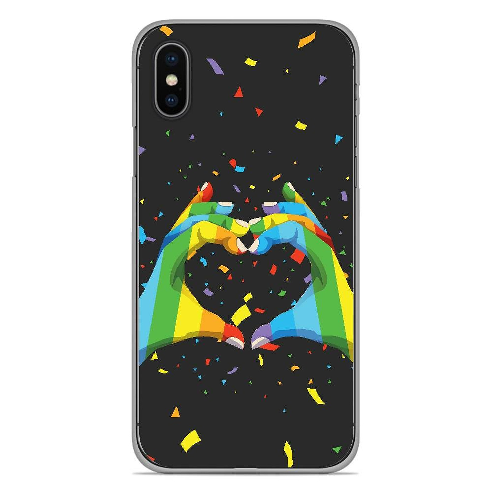 1001 Coques Coque silicone gel Apple iPhone X / XS motif LGBT - Coque telephone 1001Coques