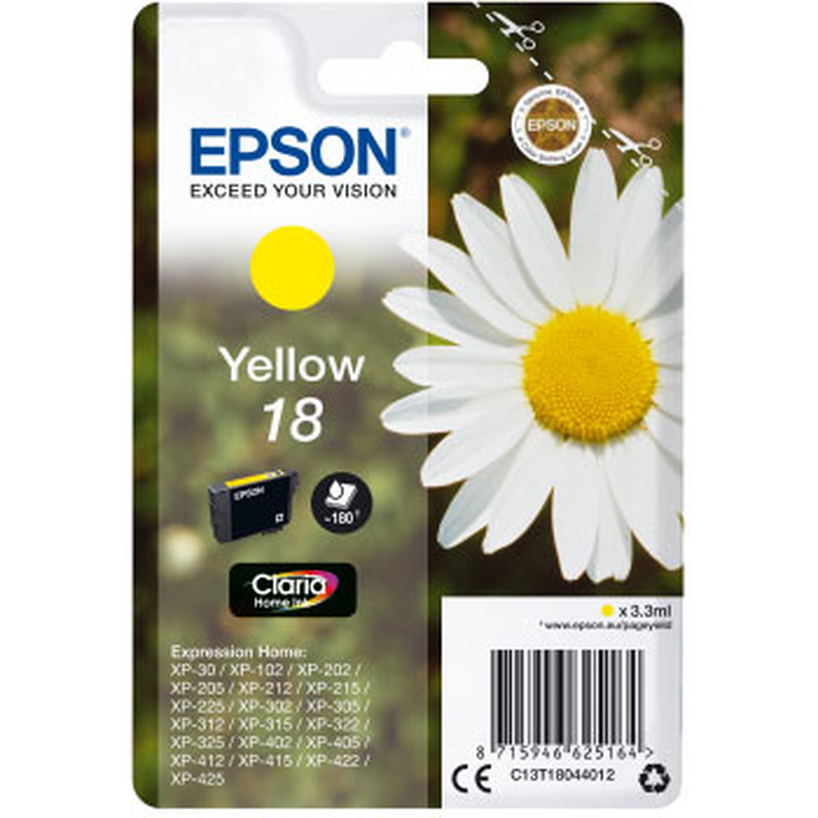 Epson Paquerette 18 Jaune - Cartouche imprimante Epson