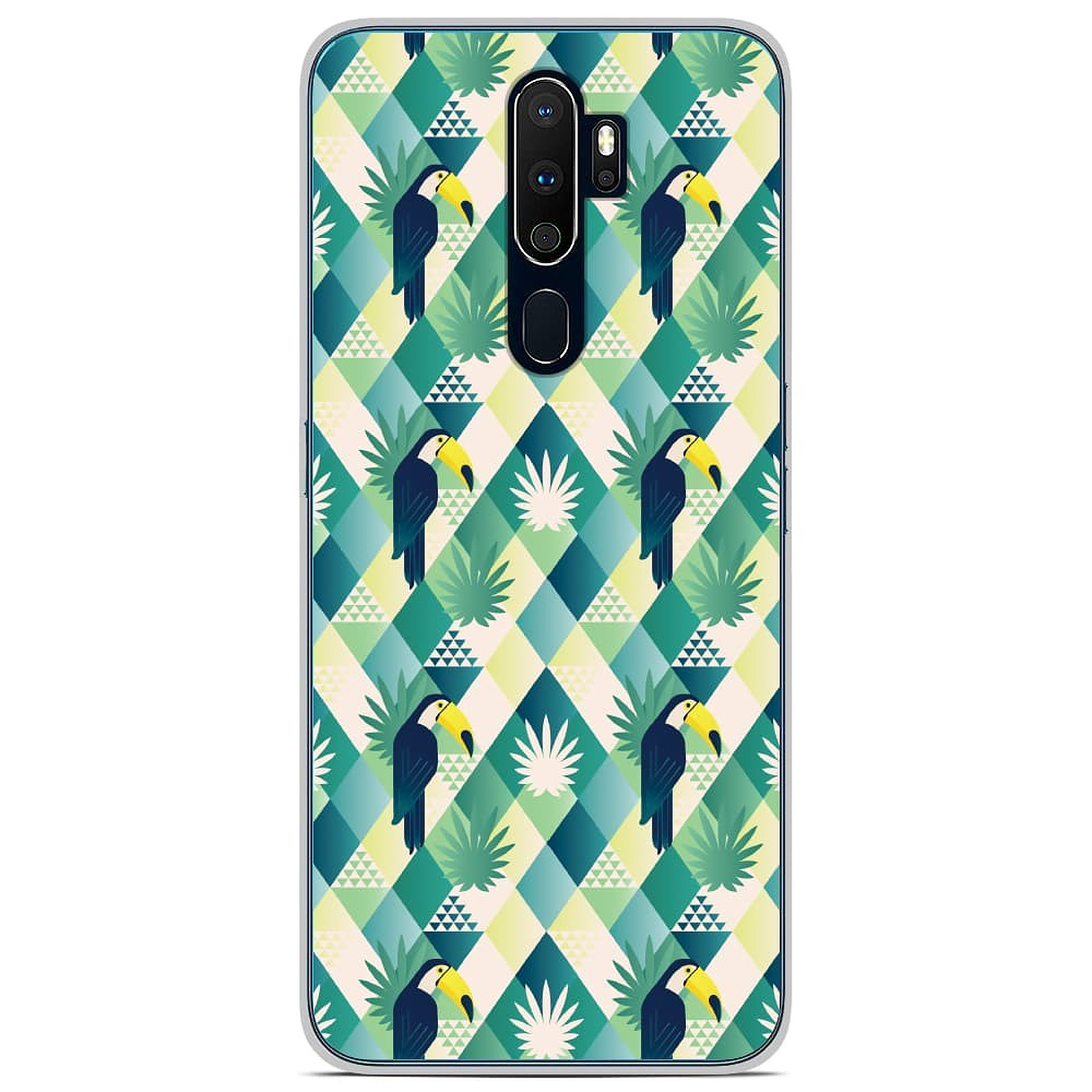 1001 Coques Coque silicone gel Oppo A5 2020 motif Toucan losange - Coque telephone 1001Coques