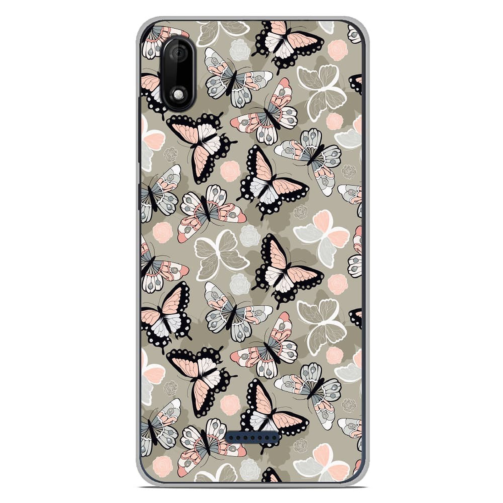1001 Coques Coque silicone gel Wiko Y60 motif Papillons Vintage - Coque telephone 1001Coques