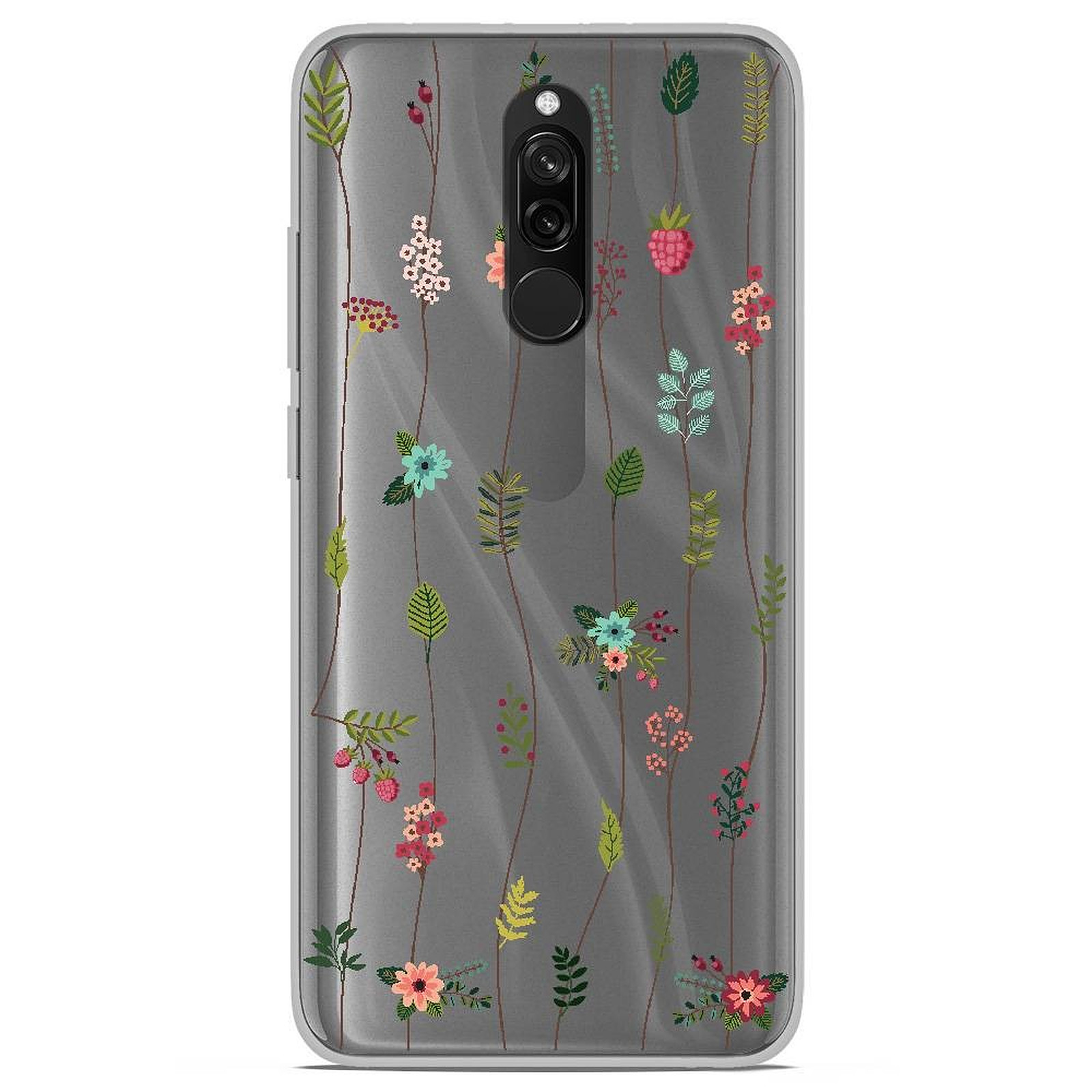 1001 Coques Coque silicone gel Xiaomi Redmi 7 motif Montee de fleurs - Coque telephone 1001Coques