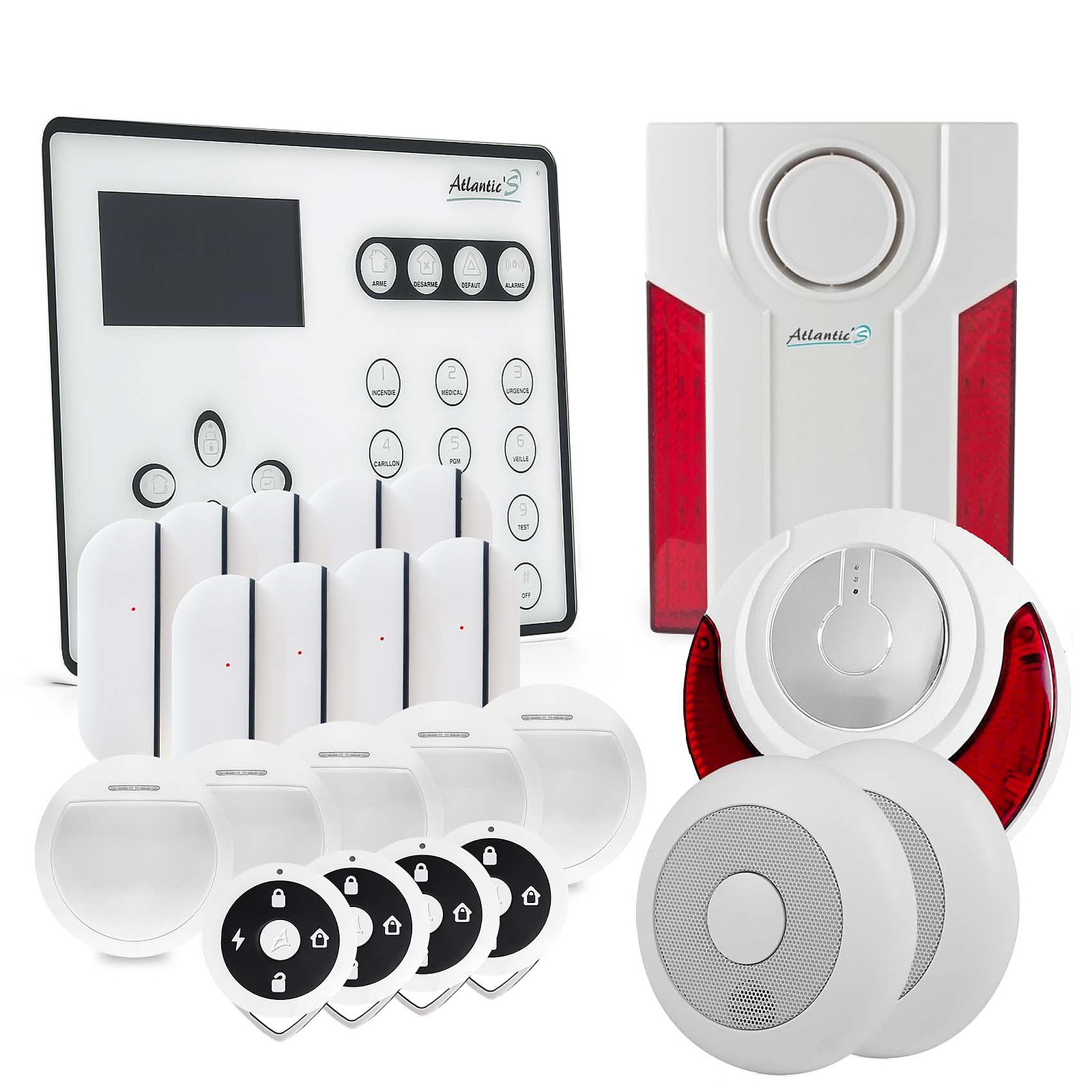 Atlantic'S - Alarme maison sans fil GSM ATEOS Kit 10 - Kit alarme Atlantic'S