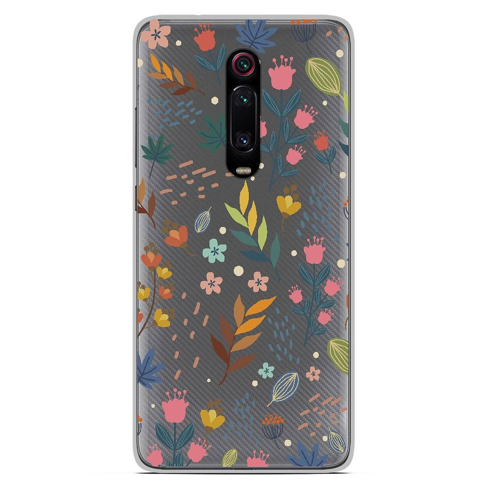 1001 Coques Coque silicone gel Xiaomi Mi 9T motif Fleurs colorees - Coque telephone 1001Coques