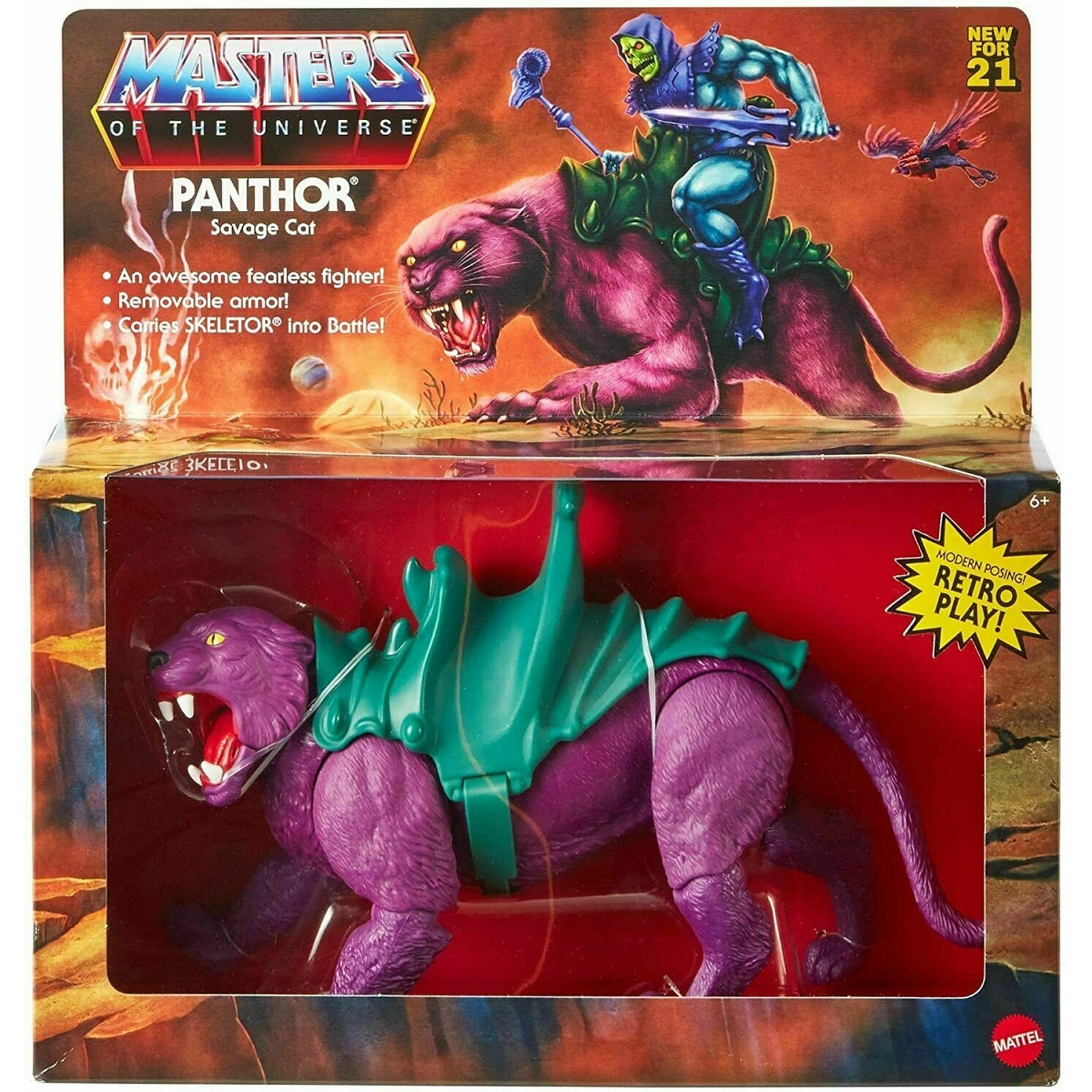 Les Maitres de l'Univers Origins 2021 - Figurine Panthor 14 cm - Figurines Mattel