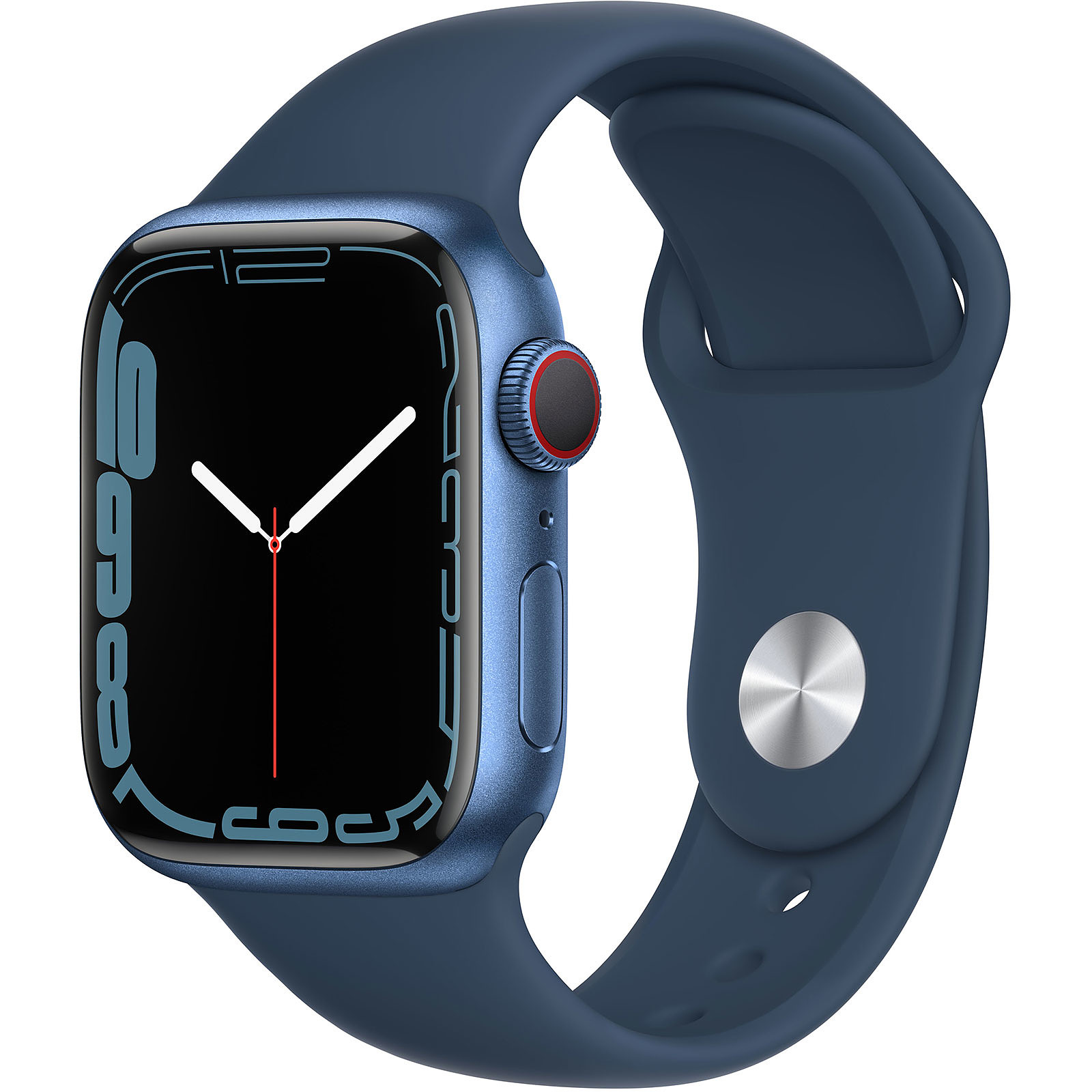 Apple Watch Series 7 GPS + Cellular Aluminium Abyss Blue Sport Band 41 mm - Montre connectee Apple