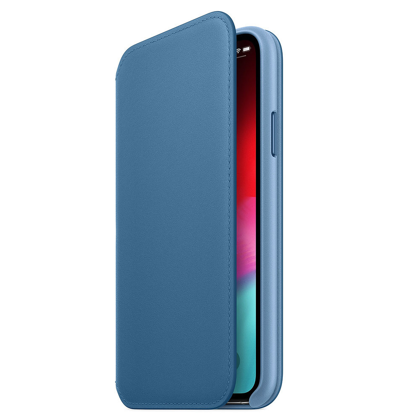 Apple atui Folio en cuir Bleu Apple iPhone Xs - Coque telephone Apple