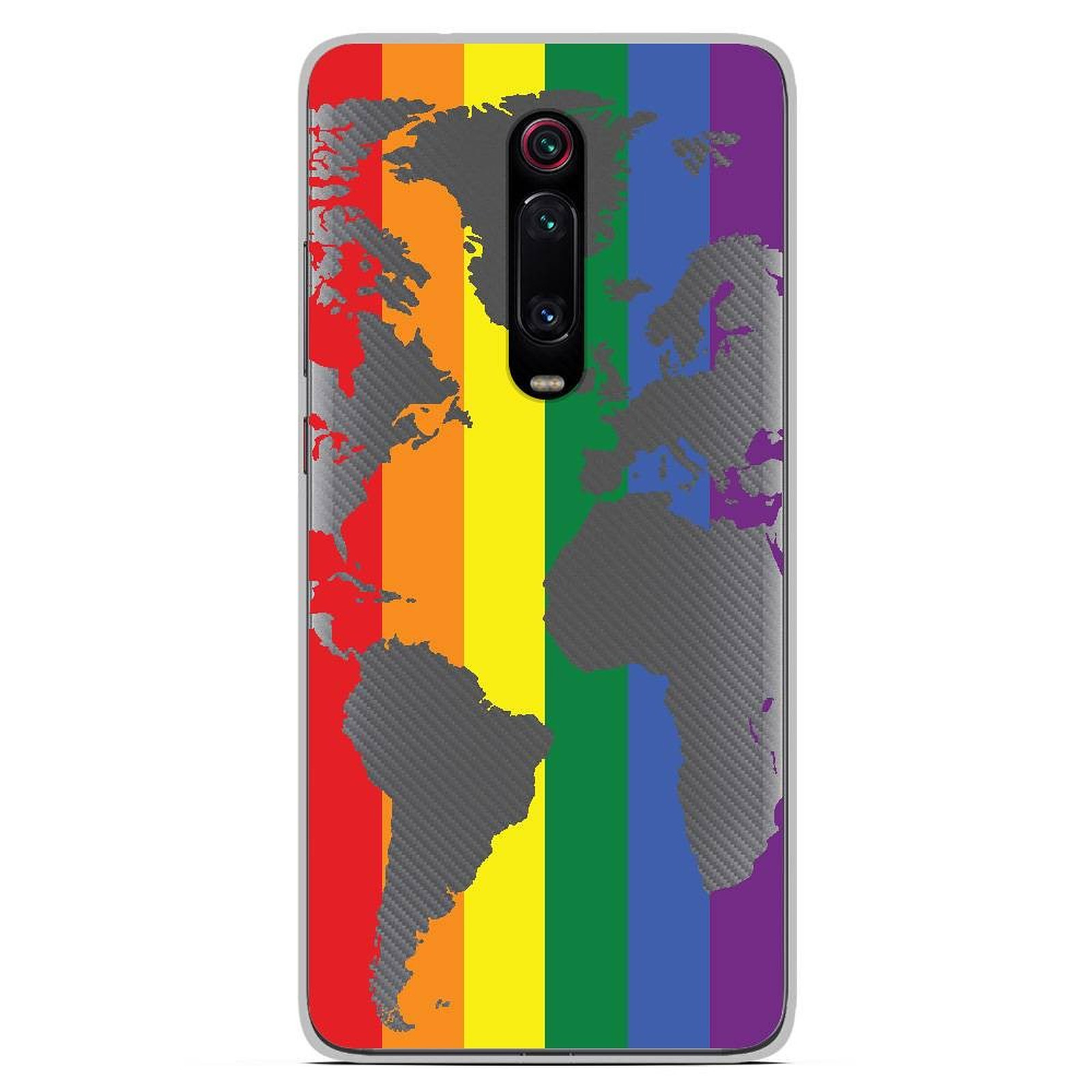 1001 Coques Coque silicone gel Xiaomi Mi 9T motif Map LGBT - Coque telephone 1001Coques