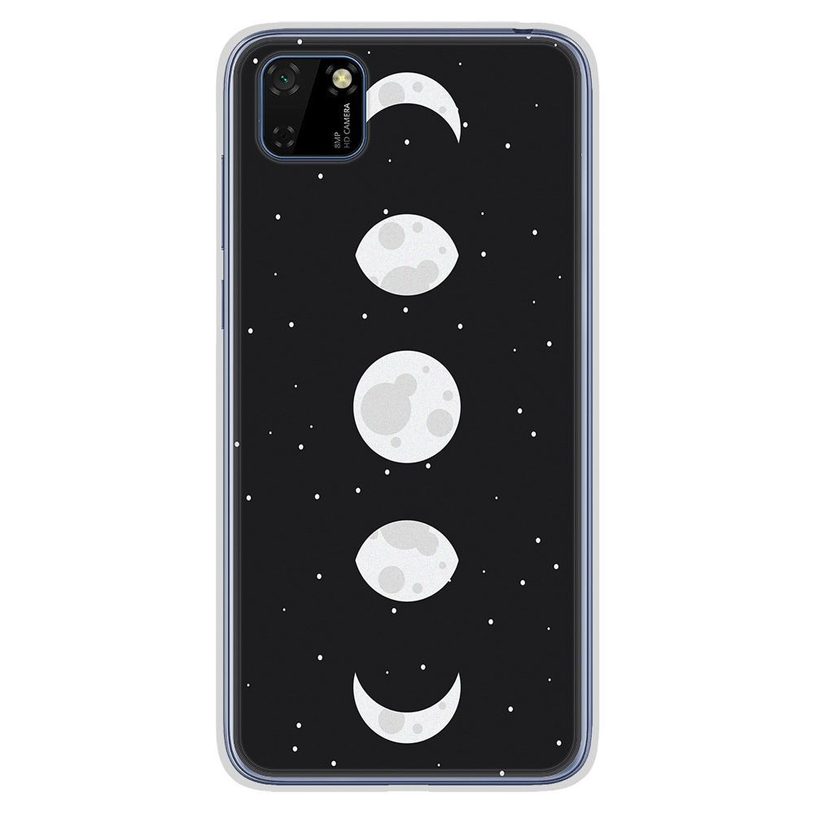 1001 Coques Coque silicone gel Huawei Y5P motif Phase de Lune - Coque telephone 1001Coques