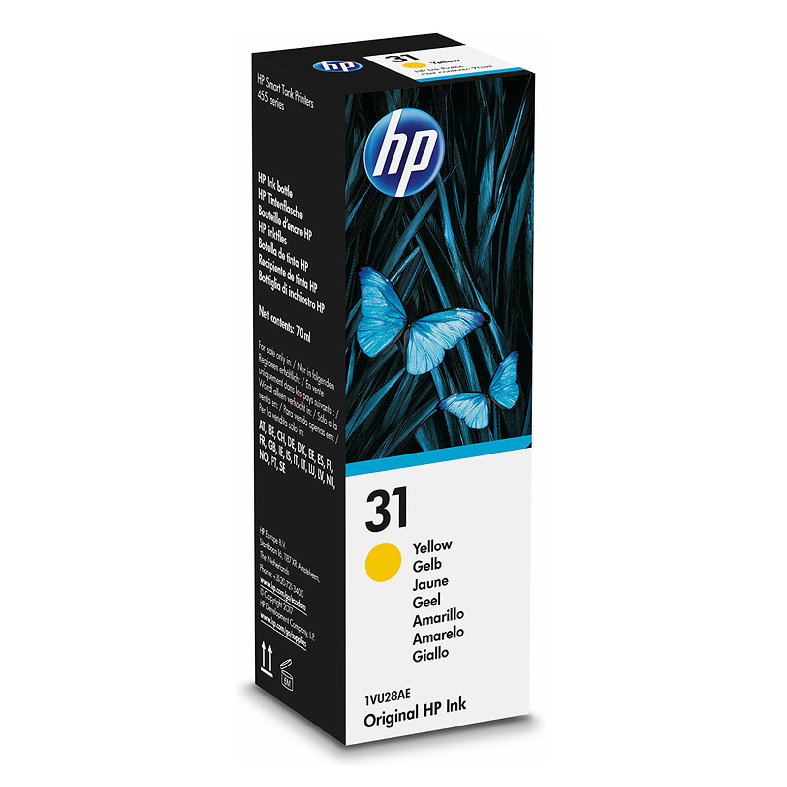 HP 31 (1VU28AE) - Jaune - Cartouche imprimante HP