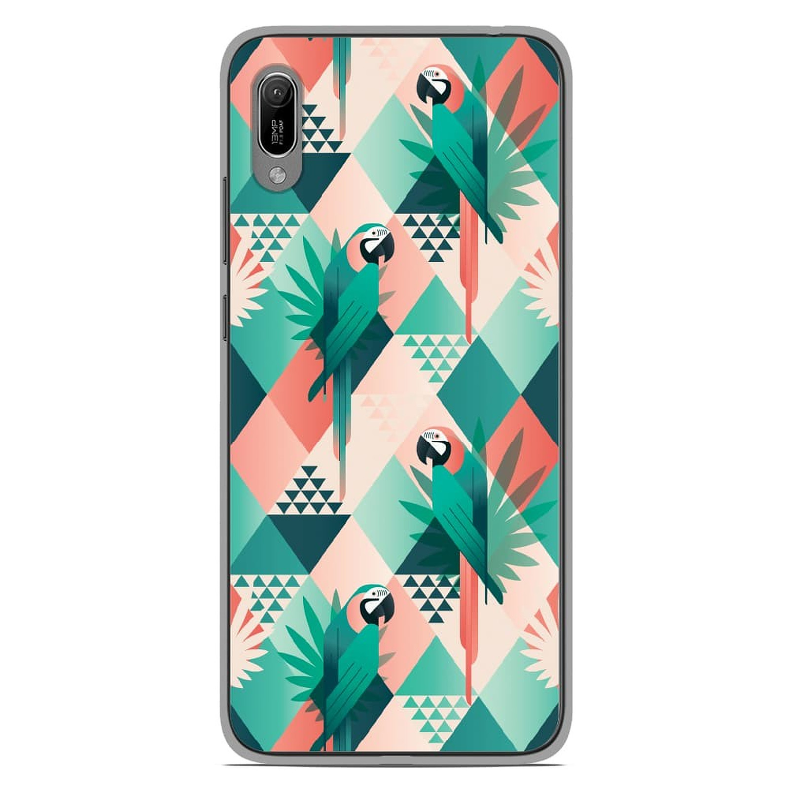 1001 Coques Coque silicone gel Huawei Y6 2019 motif Perroquet ge´ome´trique - Coque telephone 1001Coques