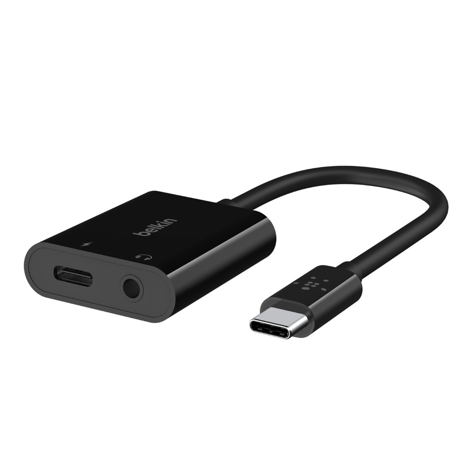 Belkin Adaptateur USB-C vers Jack et USB-C pour charge (Noir) - Cable & Adaptateur Belkin