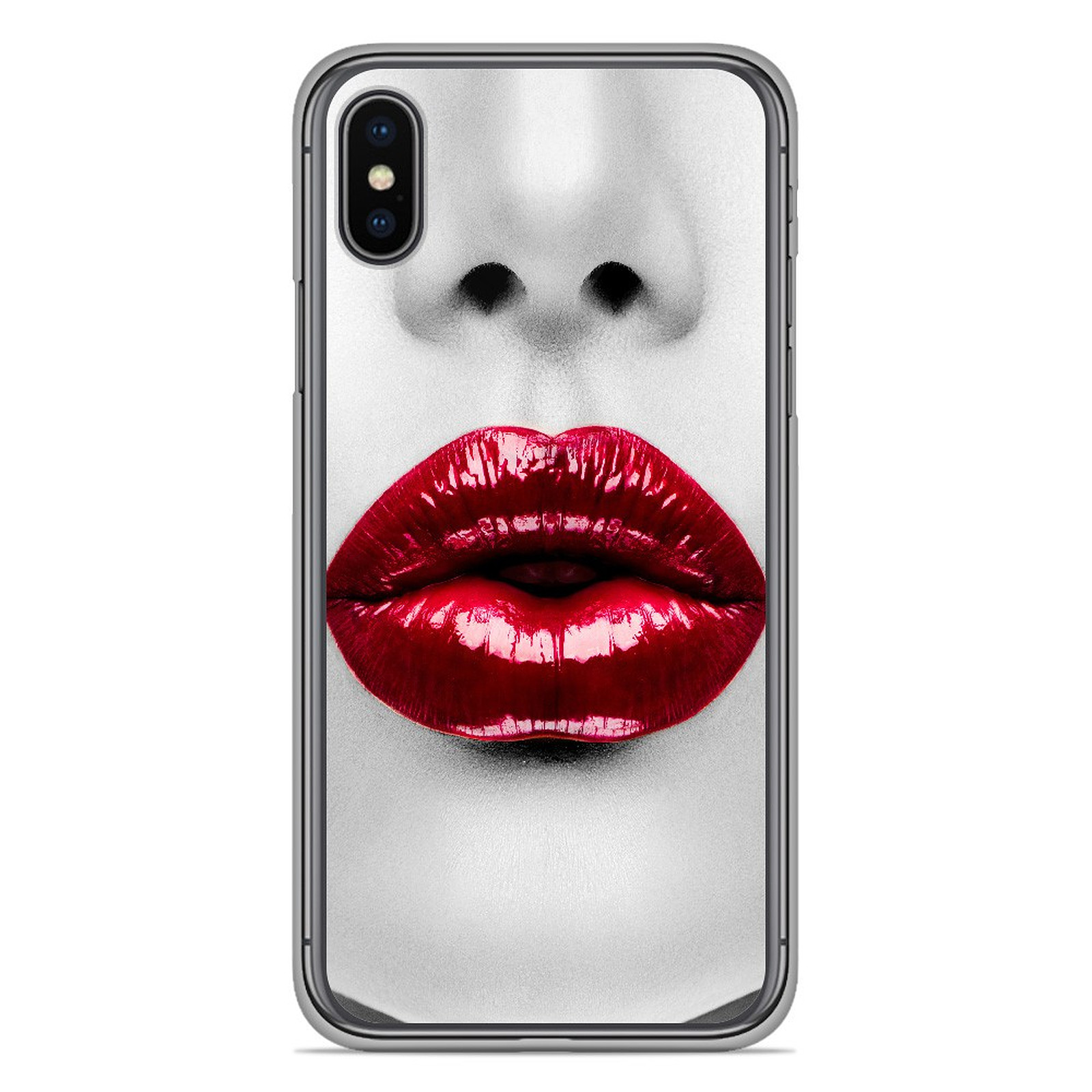 1001 Coques Coque silicone gel Apple iPhone XS Max motif Lèvres Rouges - Coque telephone 1001Coques