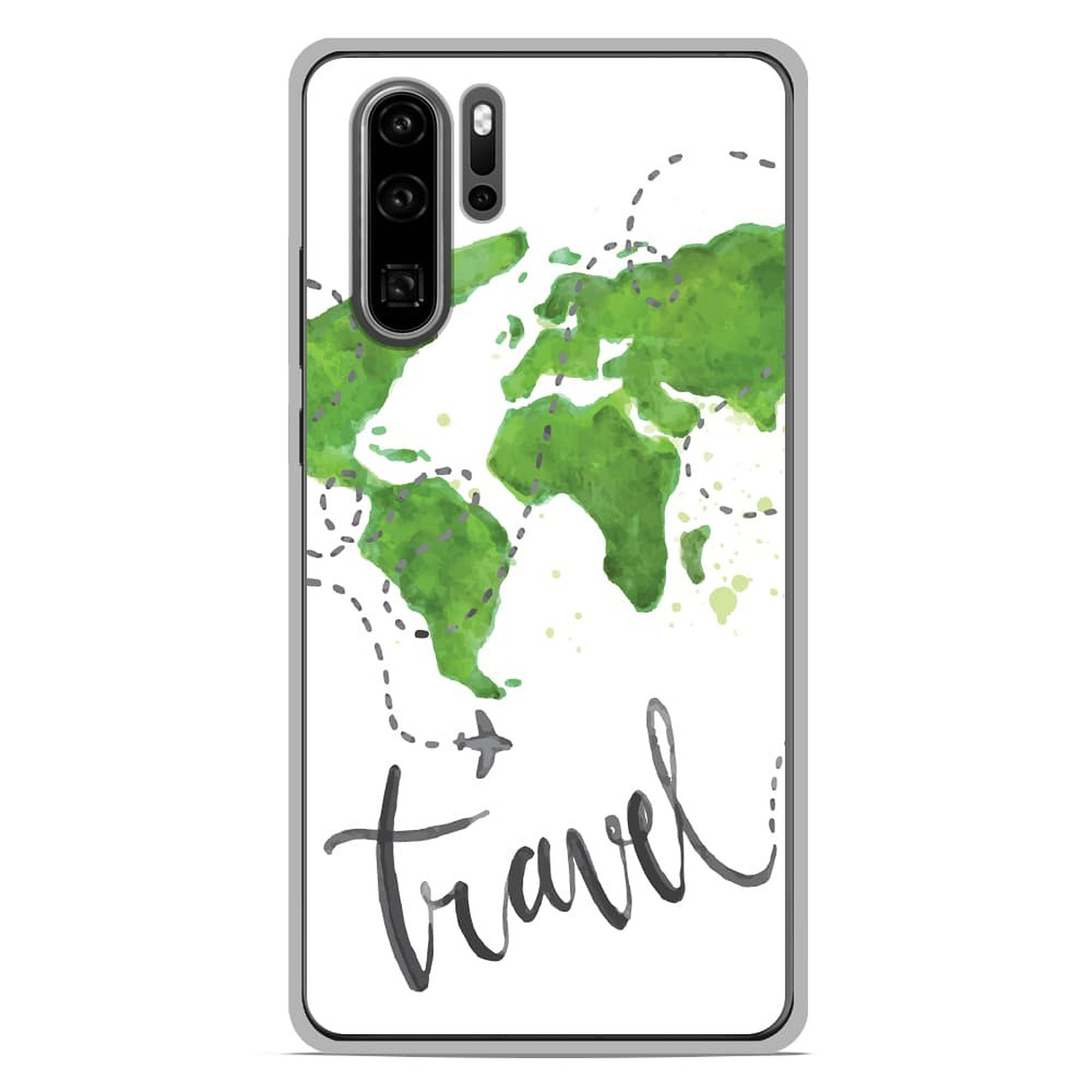 1001 Coques Coque silicone gel Huawei P30 Pro motif Map Travel - Coque telephone 1001Coques