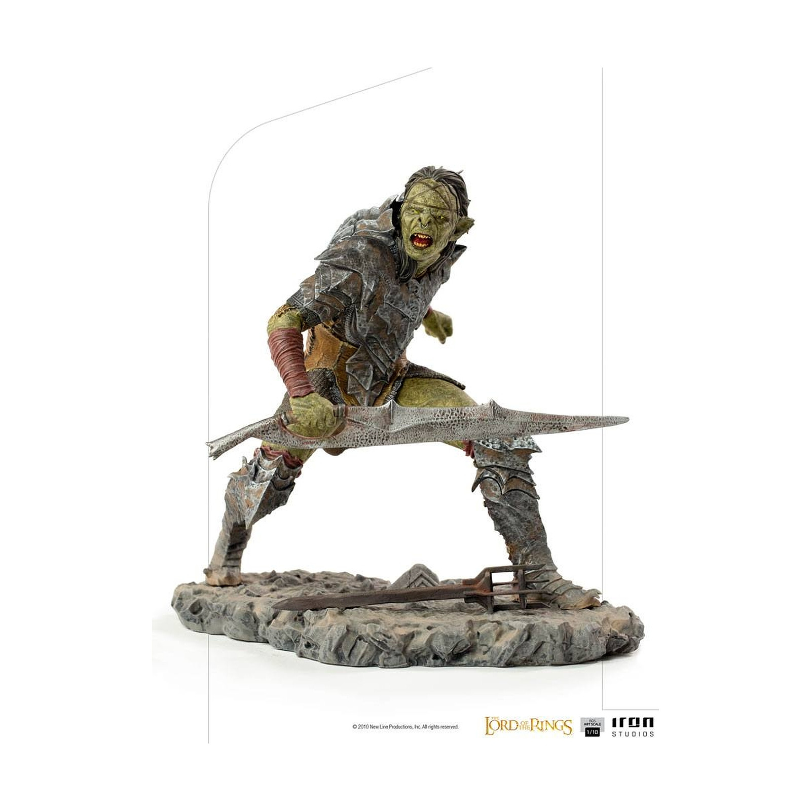 Le Seigneur des Anneaux - Statuette 1/10 BDS Art Scale Swordsman Orc 16 cm - Figurines Iron Studios