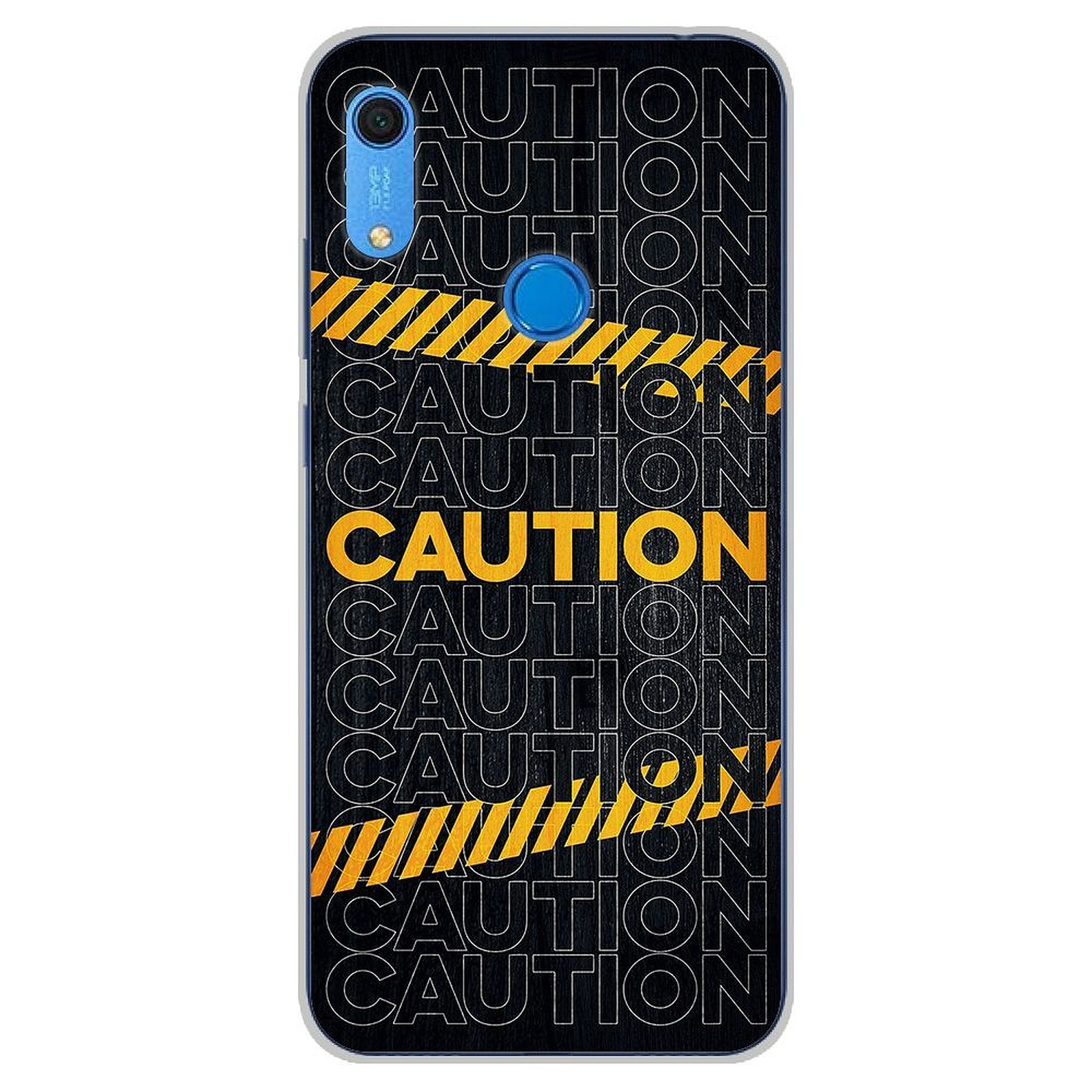 1001 Coques Coque silicone gel Huawei Y6S motif Caution - Coque telephone 1001Coques