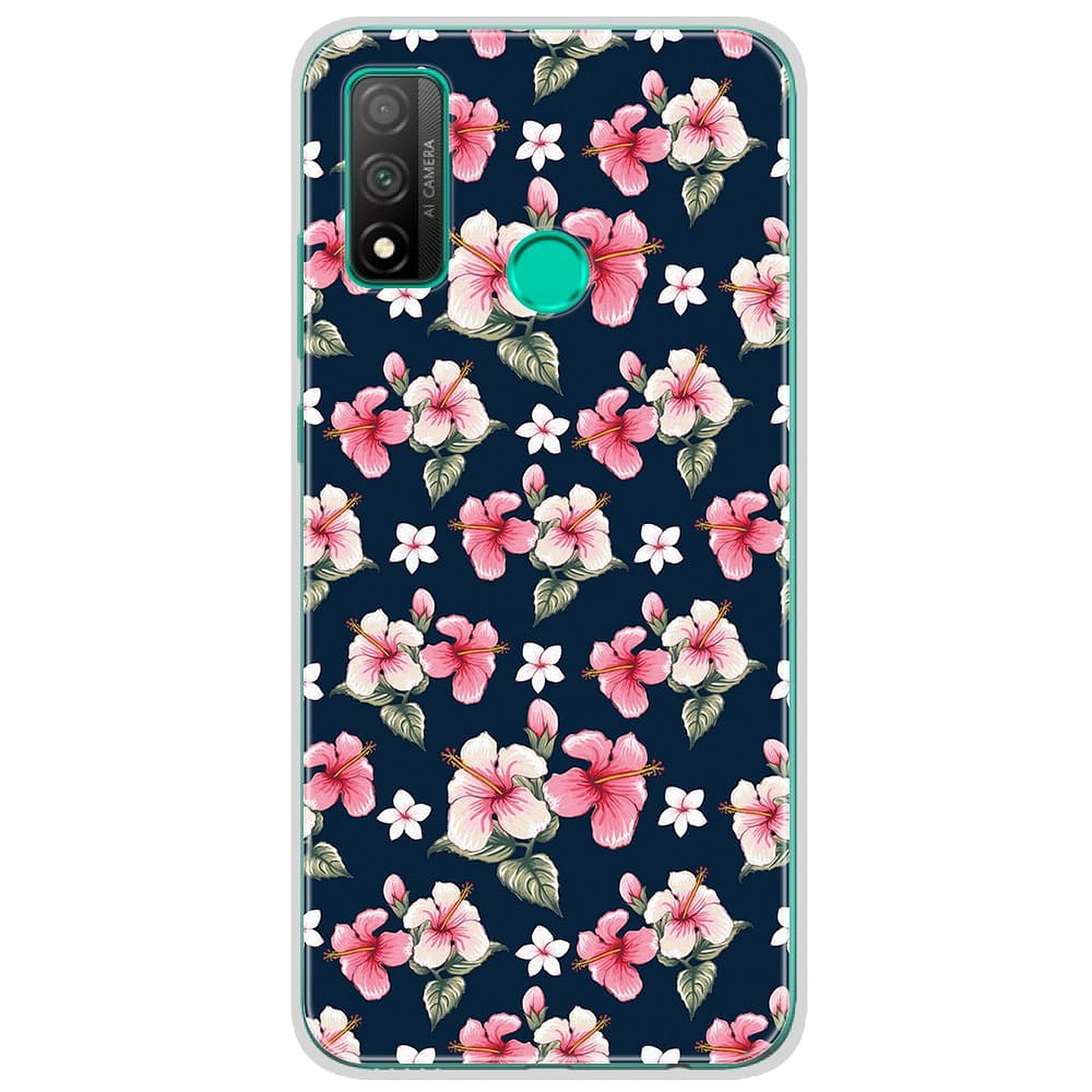 1001 Coques Coque silicone gel Huawei P Smart 2020 motif Hibiscus Vintage - Coque telephone 1001Coques