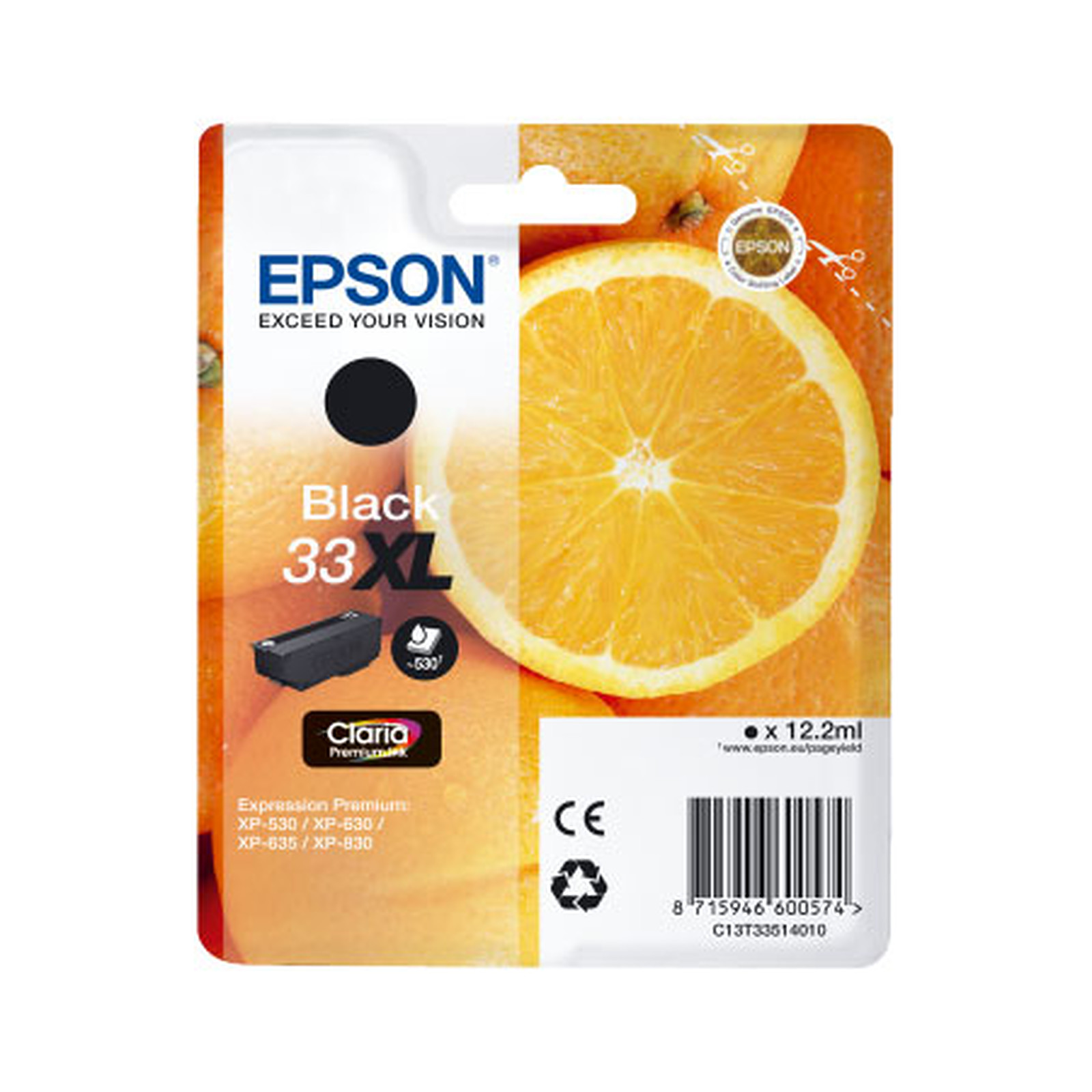 Epson "Oranges" 33 XL Noir (C13T33514010) - Cartouche imprimante Epson