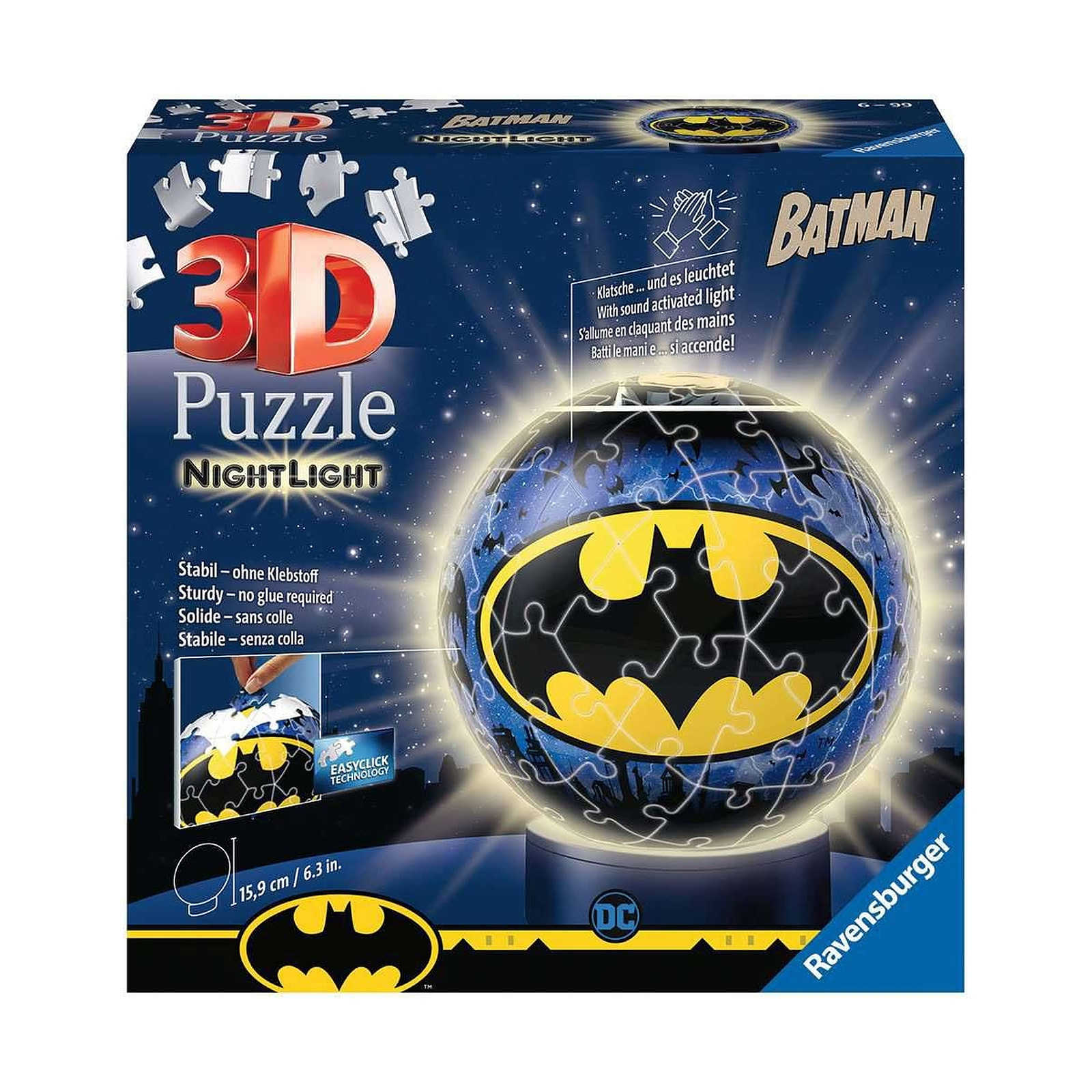 DC Comics - Puzzle 3D Nightlight Puzzle Ball Batman - Puzzle Ravensburger