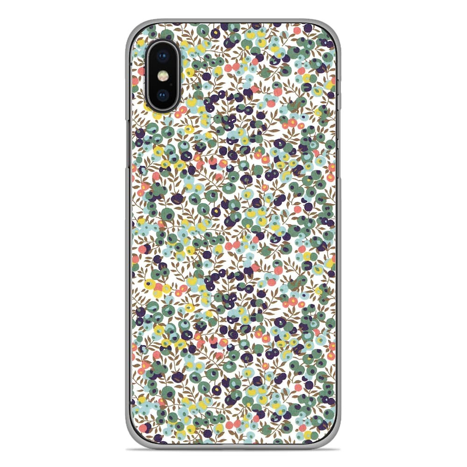 1001 Coques Coque silicone gel Apple iPhone XS Max motif Liberty Wiltshire Vert - Coque telephone 1001Coques