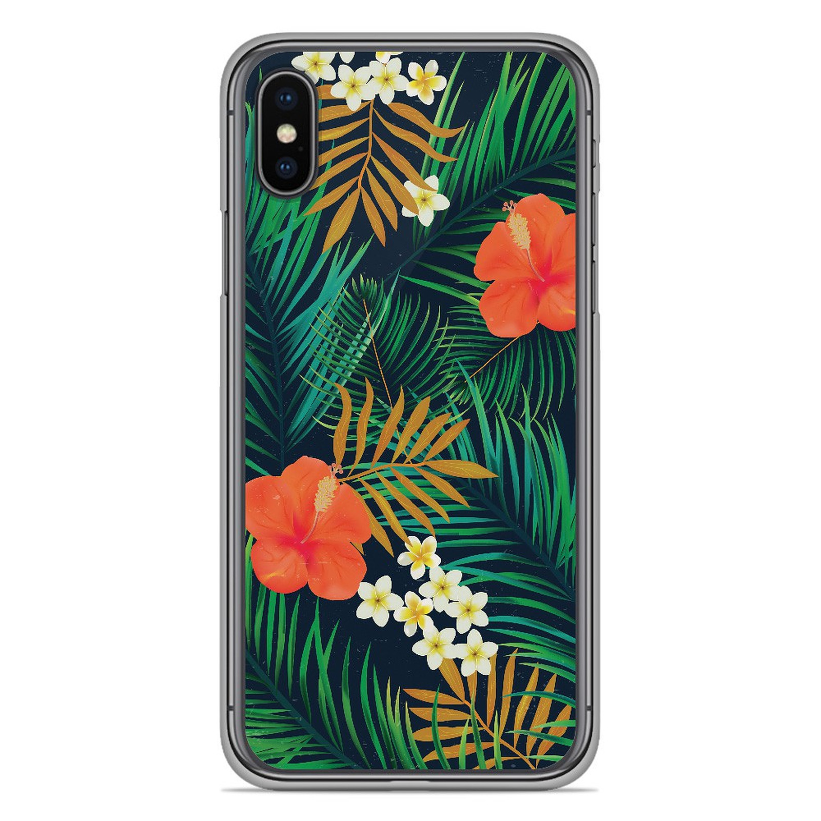 1001 Coques Coque silicone gel Apple iPhone X motif Tropical - Coque telephone 1001Coques