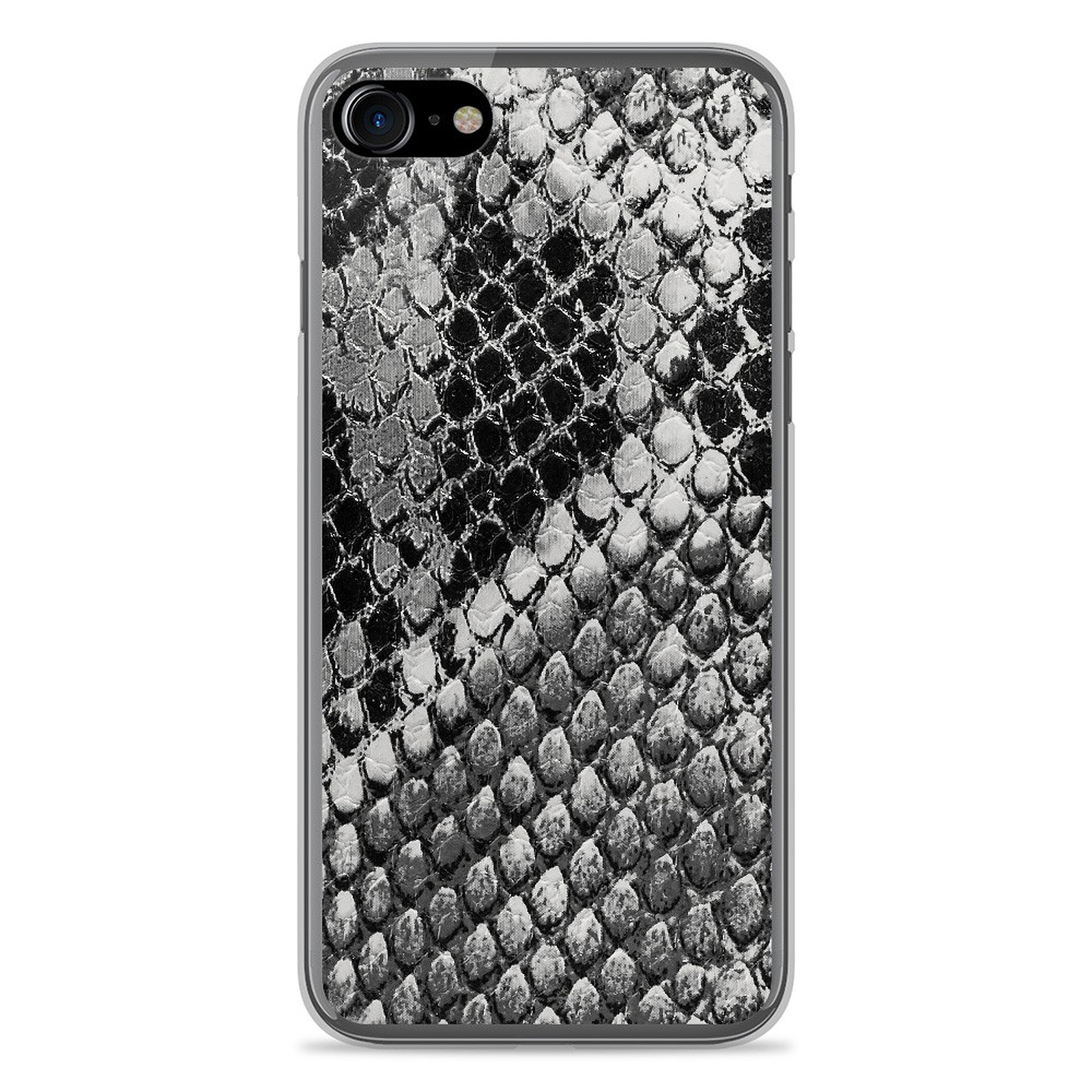 1001 Coques Coque silicone gel Apple IPhone 8 motif Texture Python - Coque telephone 1001Coques